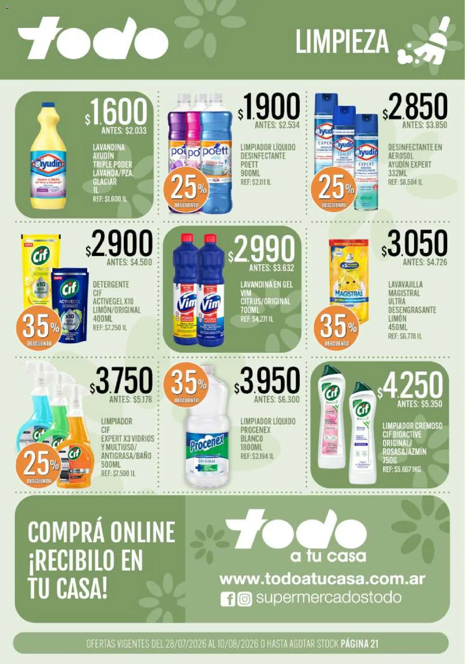 Vista previa del folleto de la tienda Supermercados TODO válido desde el 28/07/2026 