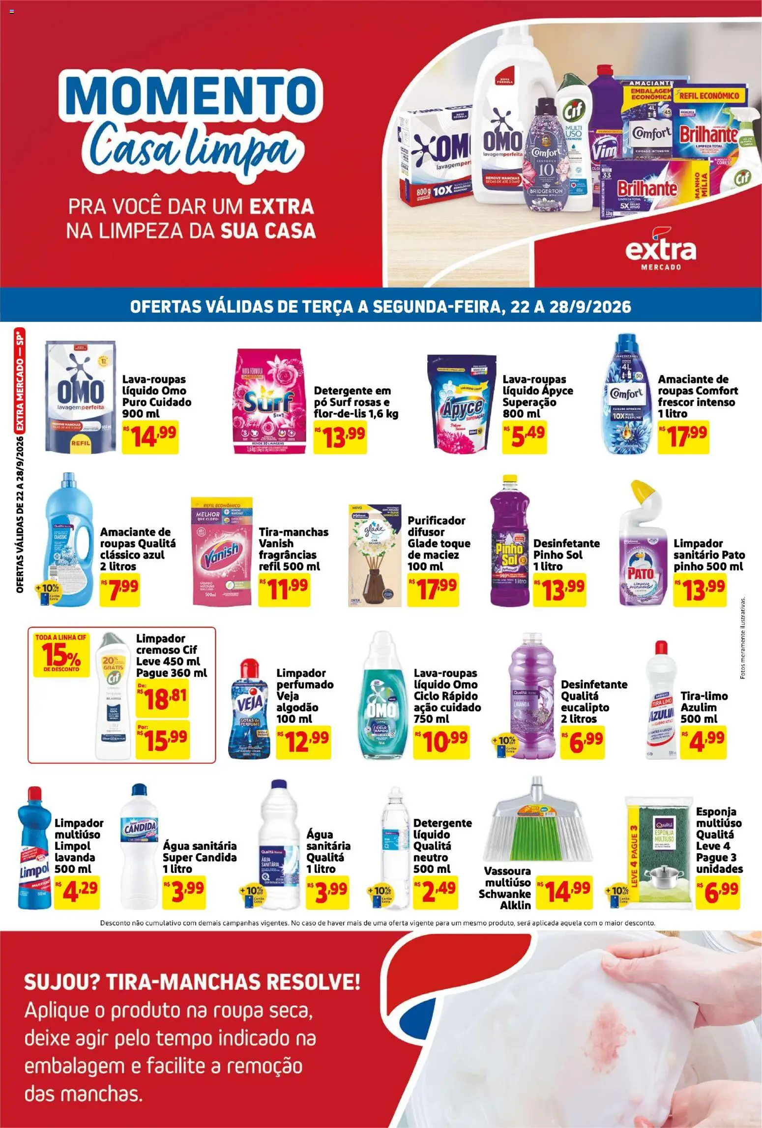 Pré-Visualização do folheto "Extra ofertas de Mercado Casa Limpa" da loja Extra válido a partir de 22/09/2026