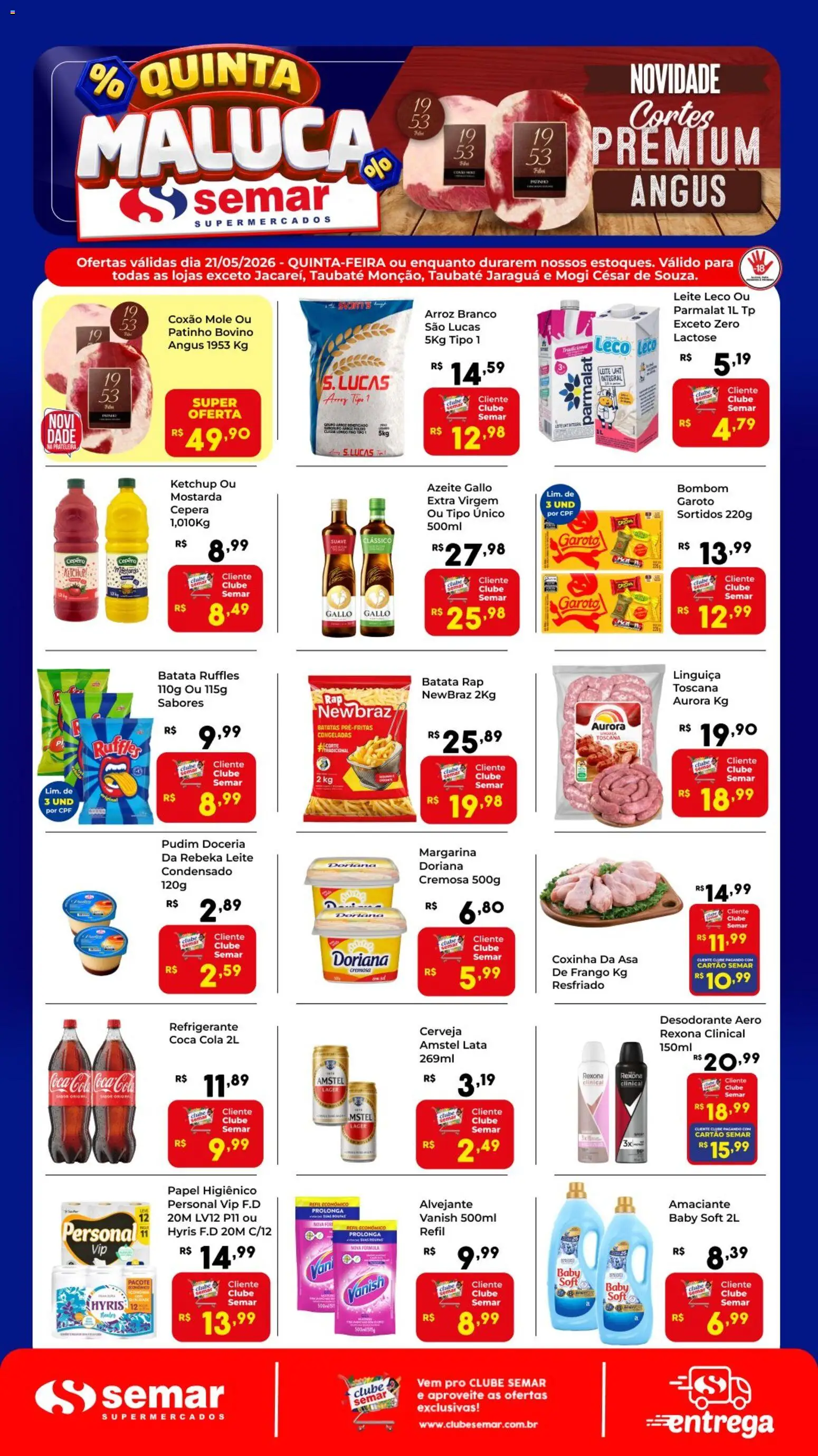 Pré-Visualização do folheto "Semar Supermercado - Ofertas da semana" da loja Semar Supermercado válido a partir de 21/05/2026