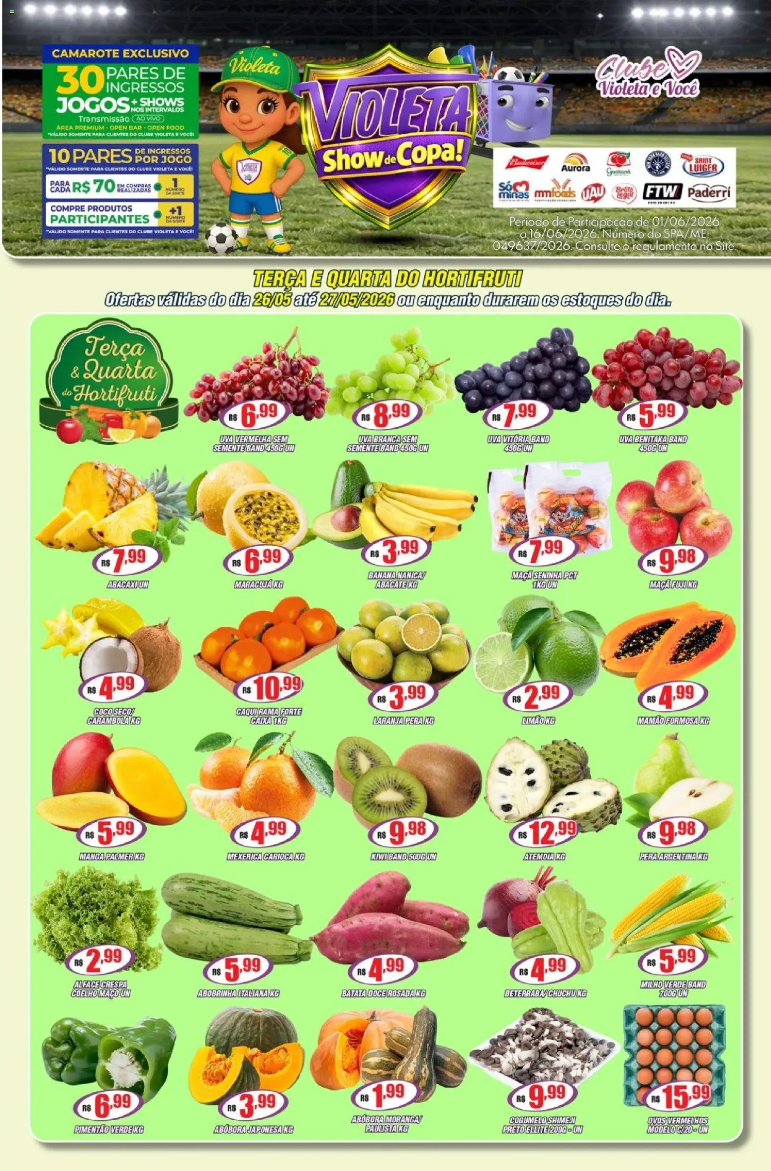 Pré-Visualização do folheto "Violeta Supermercados - Ofertas da semana" da loja Violeta Supermercados válido a partir de 26/05/2026