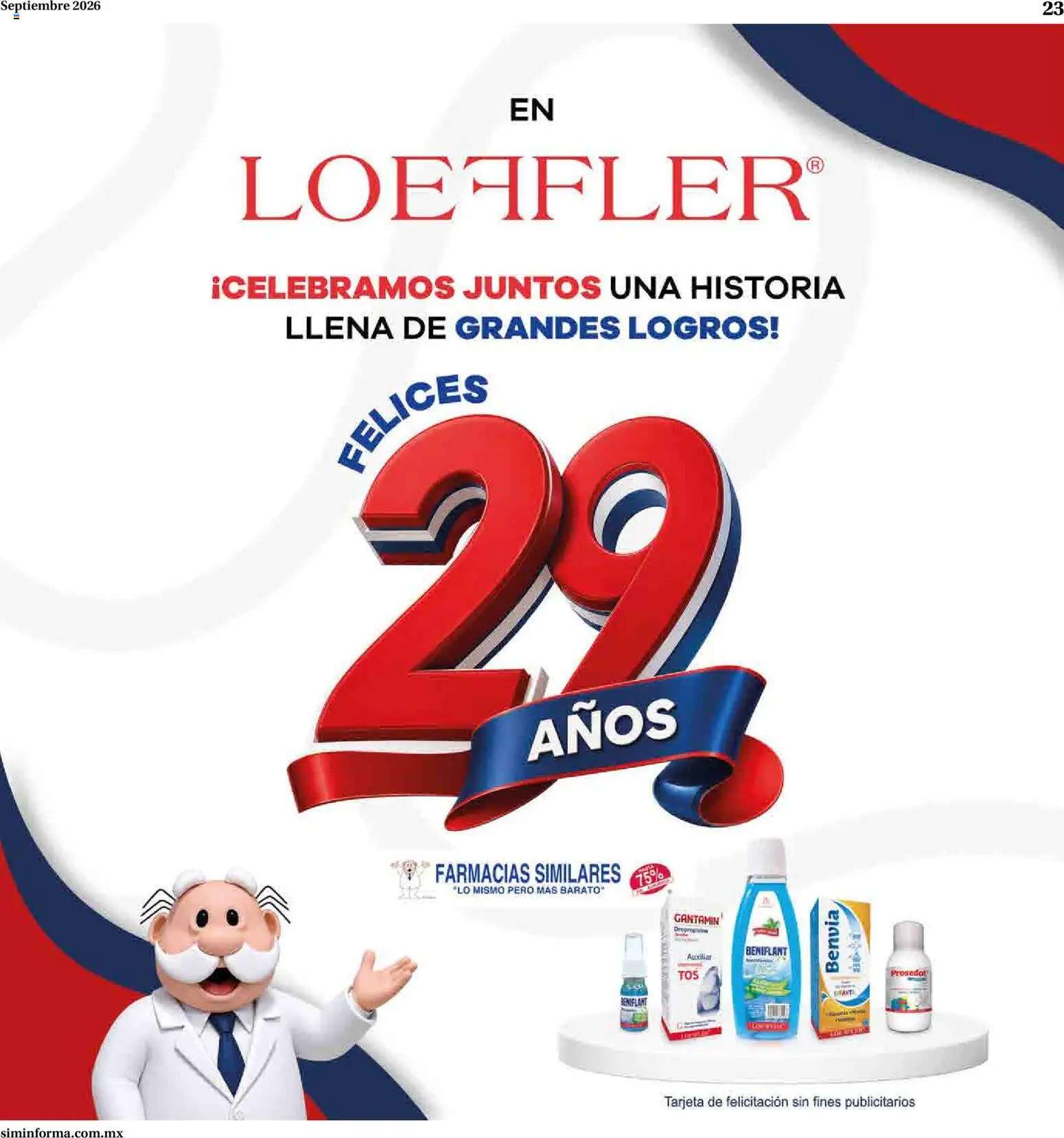 Vista previa las ofertas de la tienda Farmacias Similares - Farmacias Similares catálogo desde el 01/09/2026 