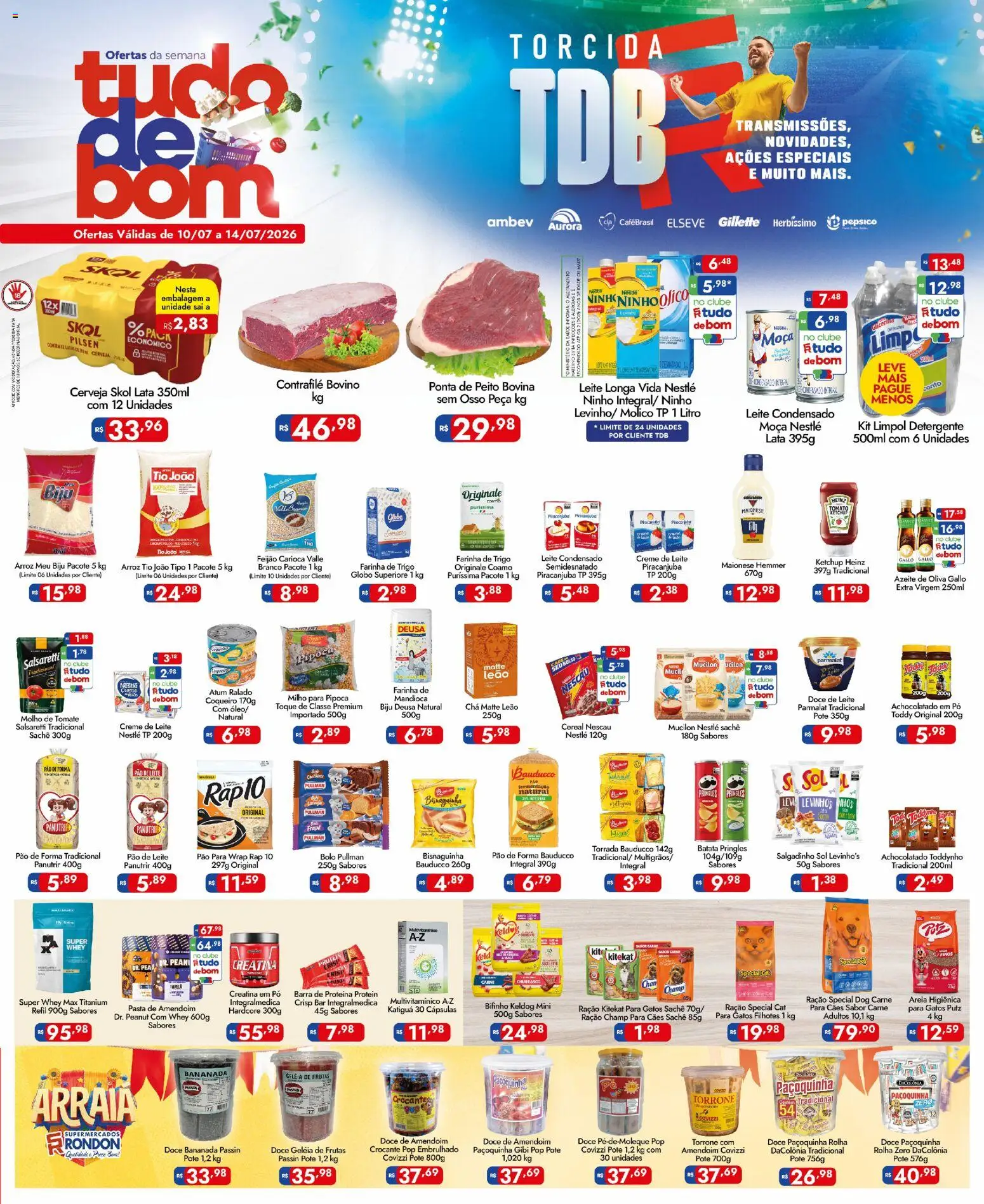 Pré-Visualização do folheto "Supermercados Rondon - Ofertas da semana" da loja Supermercados Rondon válido a partir de 10/07/2026