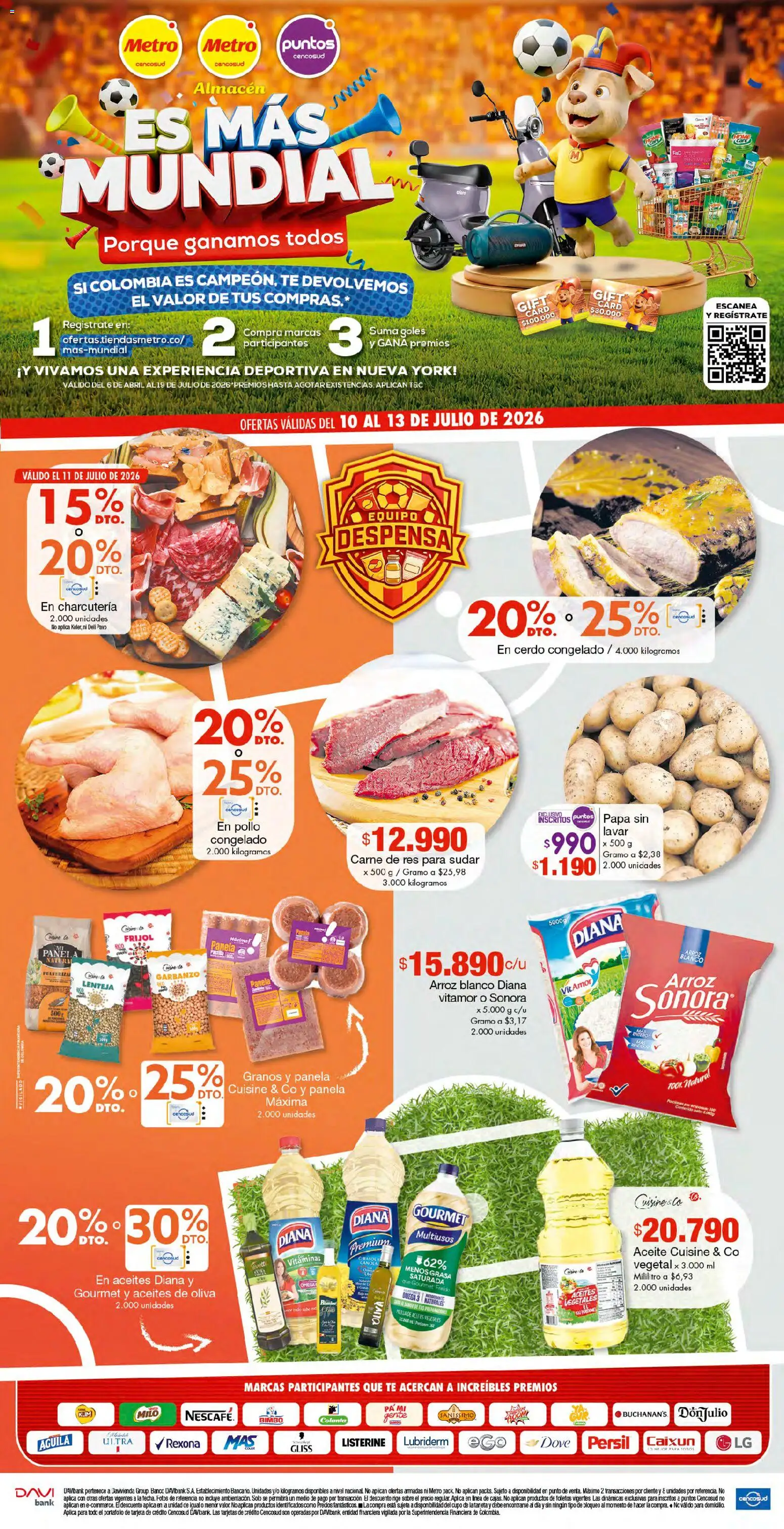 Vista previa del prospecto Metro φυλλαδιο del almacen Metro válida del 10/07/2026 al - Pollo, Té, Arroz, Sobre, Panela, Pavo, Listerine, Oliva