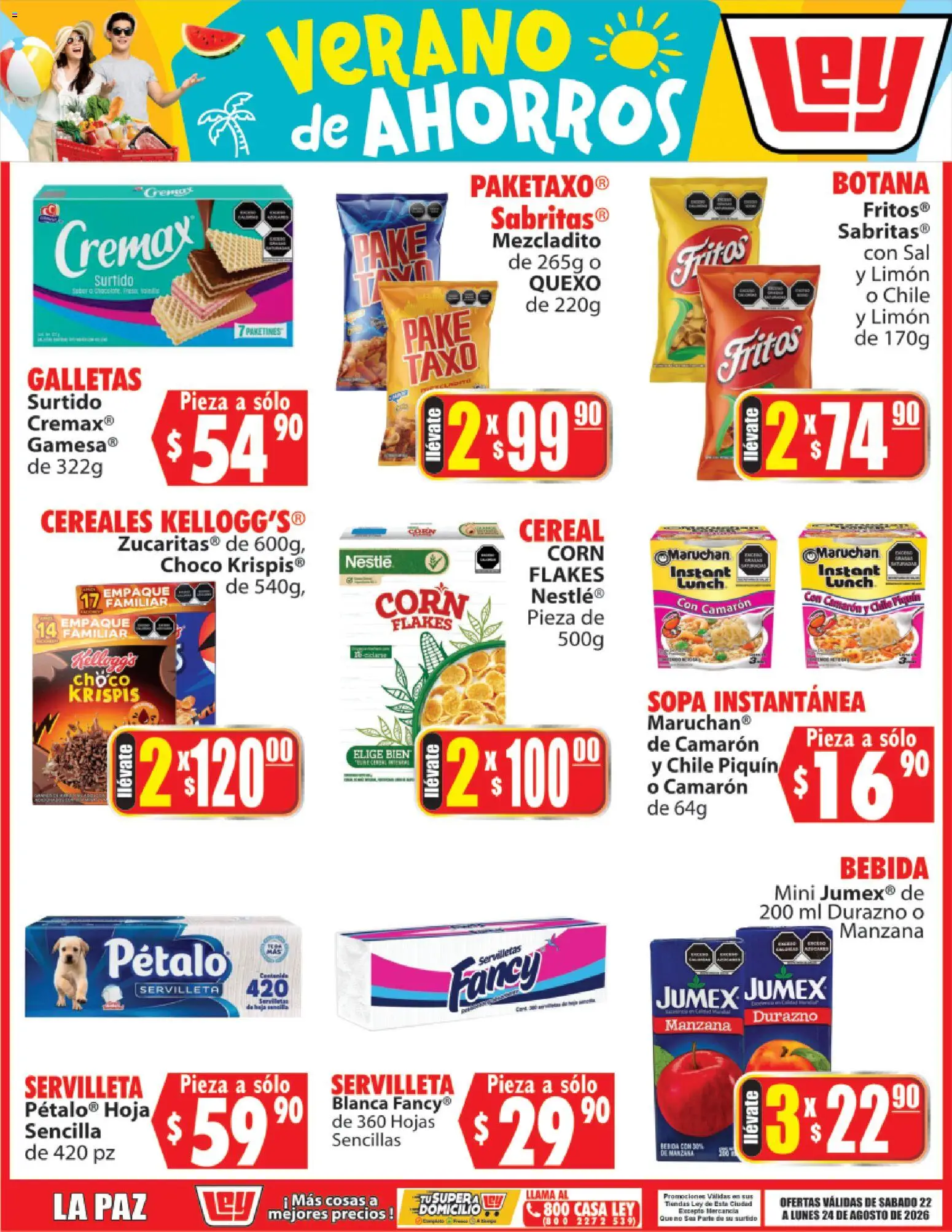 Vista previa las ofertas de la tienda Casa Ley - Casa Ley folleto Verano de ahorros desde el 22/08/2026 