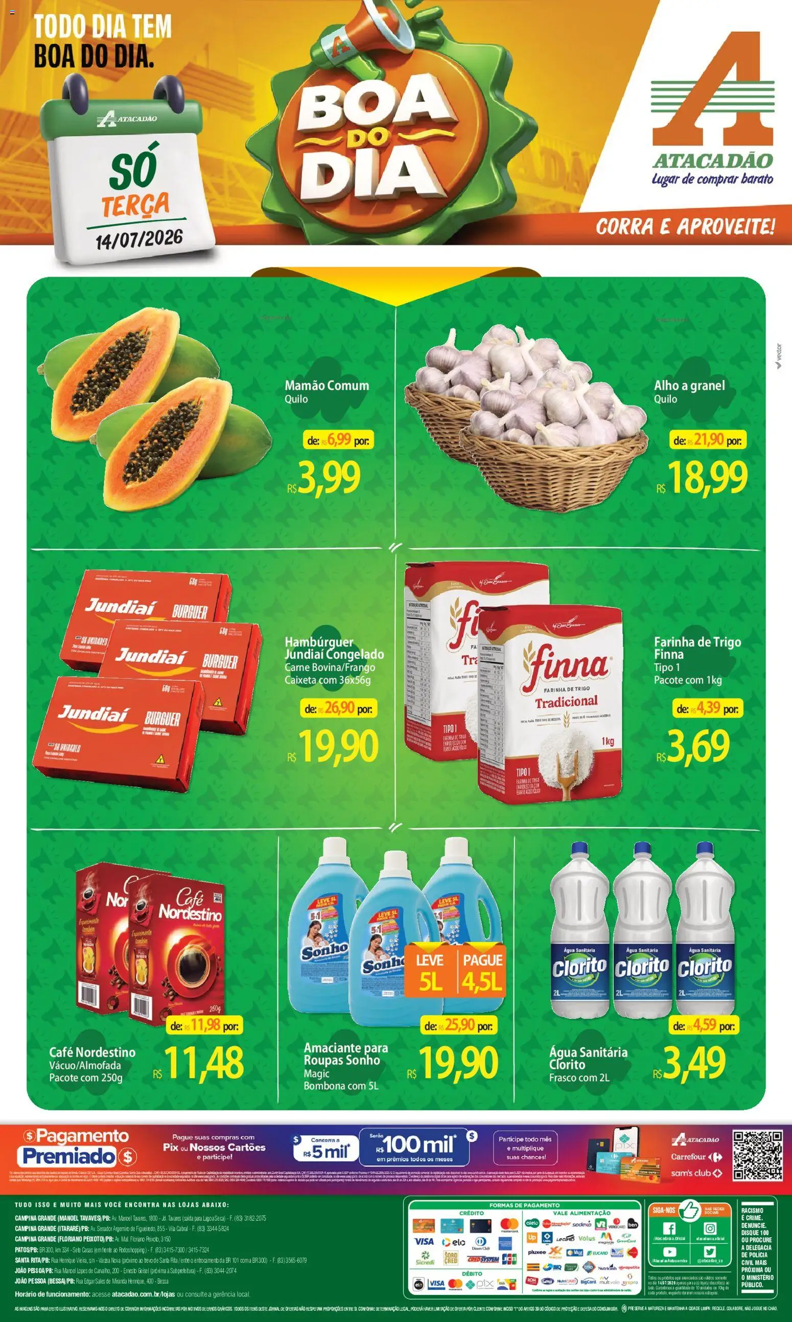 Pré-Visualização do folheto "Atacadão ofertas - PB" da loja Atacadão válido a partir de 14/07/2026