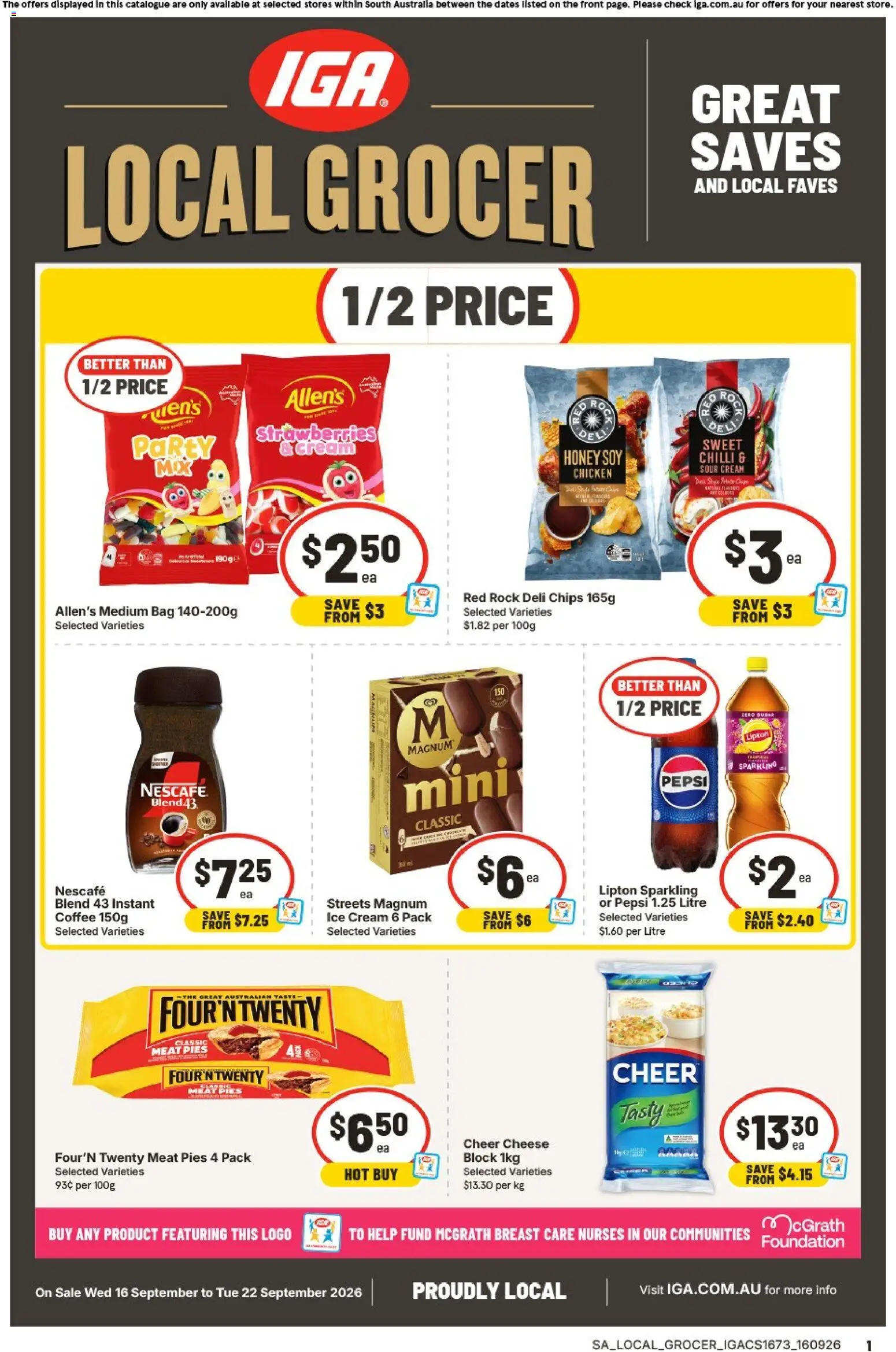 Preview of catalogue IGA catalogue Adelaide from shop IGA valid 16/09/2026