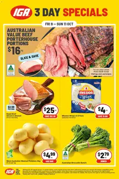 Preview of catalogue IGA 3 Day Specials WA from shop IGA valid 09/10/2026