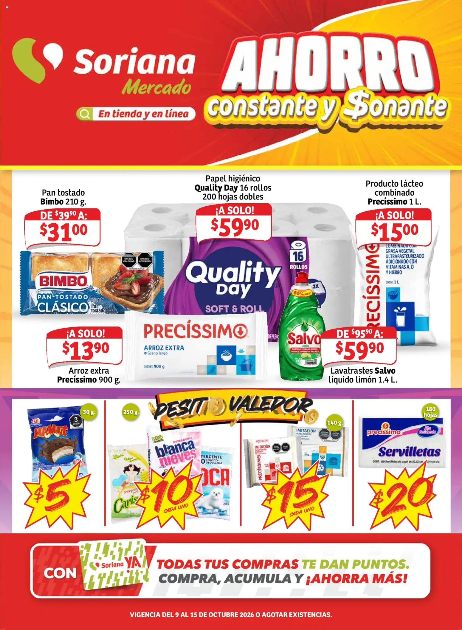 Vista previa las ofertas de la tienda Soriana - Soriana folleto Mercado Ahorro constante y sonante desde el 09/10/2026 