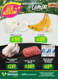 Vista previa las ofertas de la tienda Soriana - Soriana Martes y Miércoles del Campo Súper: Tijuana, Mexicali, Ensenada, San Luis Río Colorado y Tecate desde el 28/07/2026 