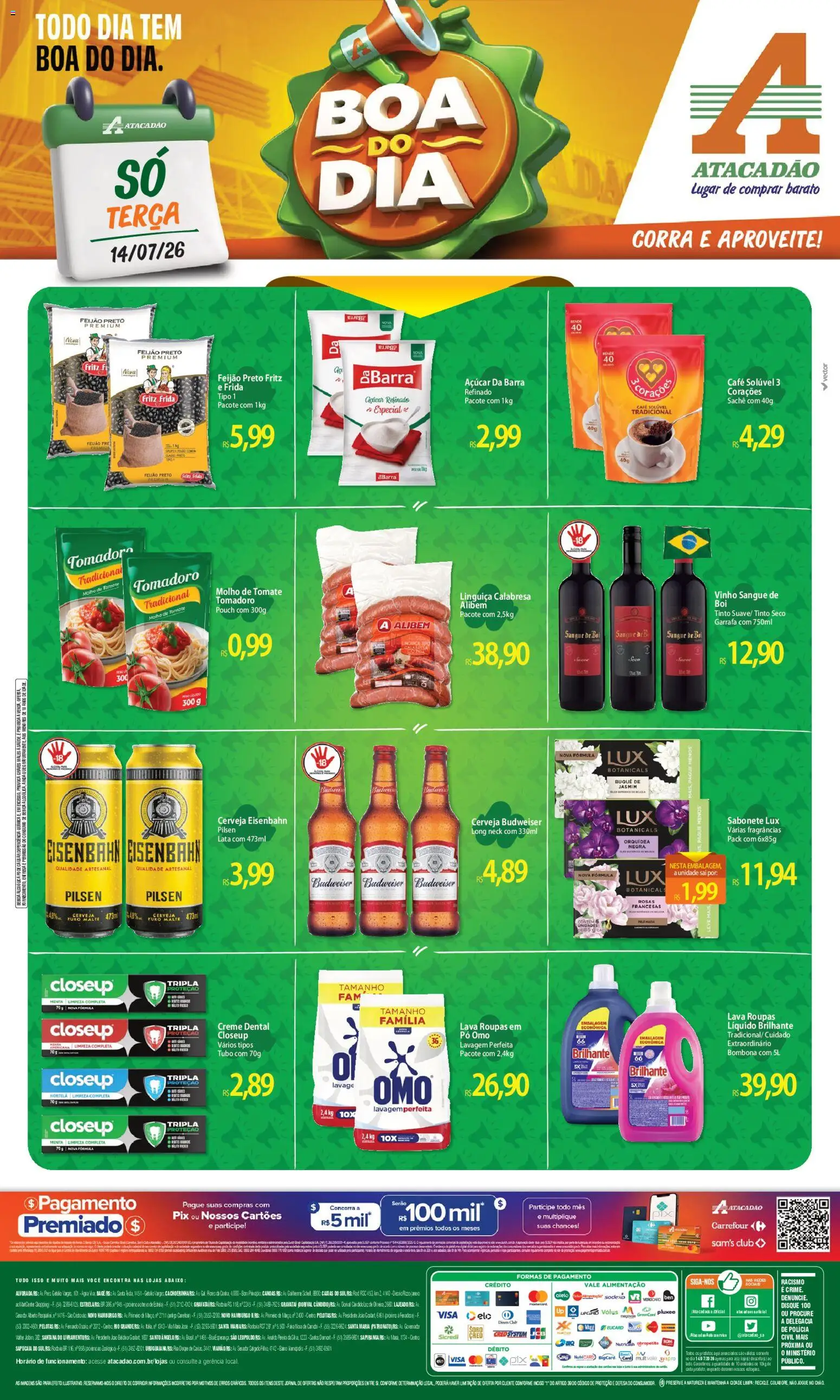 Pré-Visualização do folheto "Atacadão ofertas - RS" da loja Atacadão válido a partir de 14/07/2026