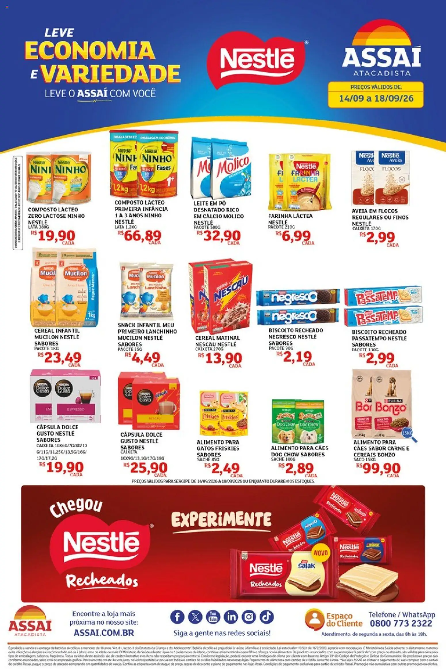 Pré-Visualização do folheto "Assaí Atacadista ofertas - SE" da loja Assaí Atacadista válido a partir de 14/09/2026