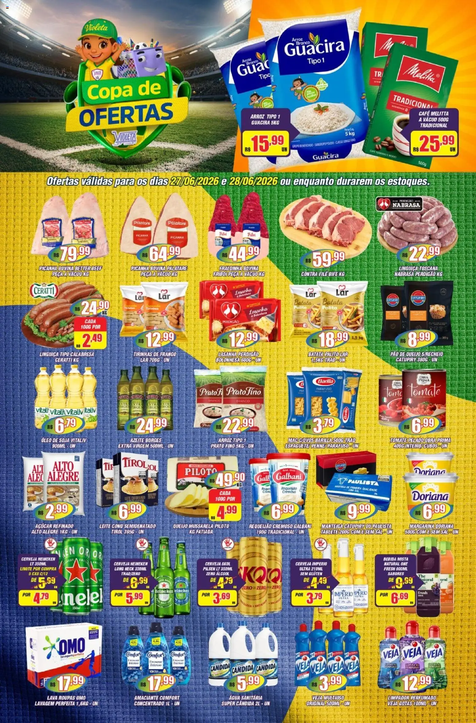 Pré-Visualização do folheto "Violeta Supermercados - Ofertas da semana" da loja Violeta Supermercados válido a partir de 27/06/2026