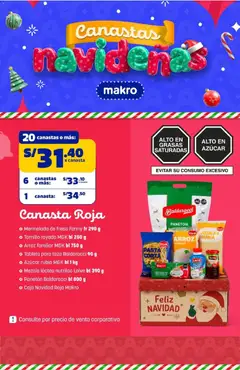 Vista previa de Catálogo Makro - Volante canastas navidadeñas 2026 de la tienda Makro válido desde 26/10/2026