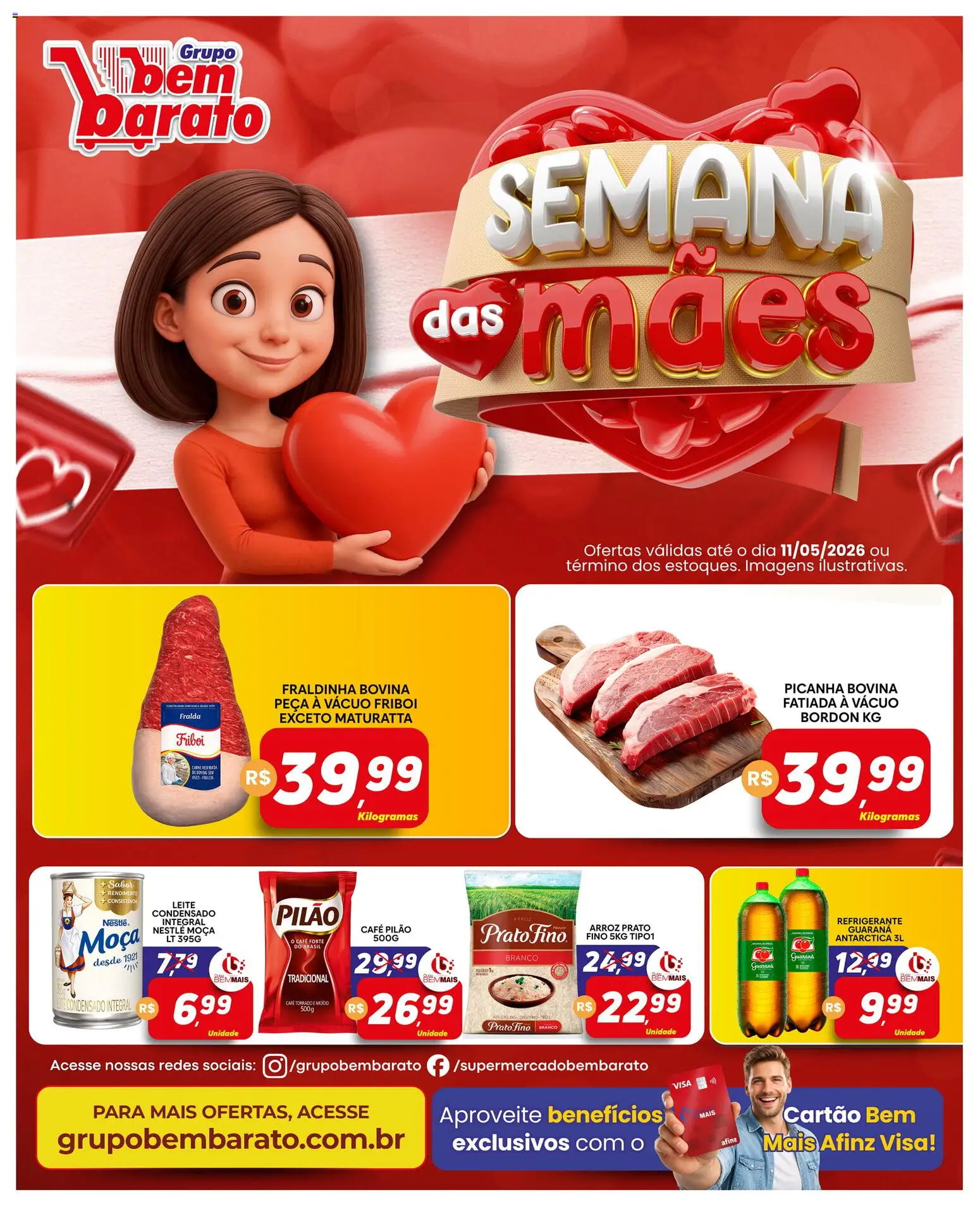 Pré-Visualização do folheto "Supermercado Bem Barato - Ofertas da semana" da loja Supermercado Bem Barato válido a partir de 05/05/2026