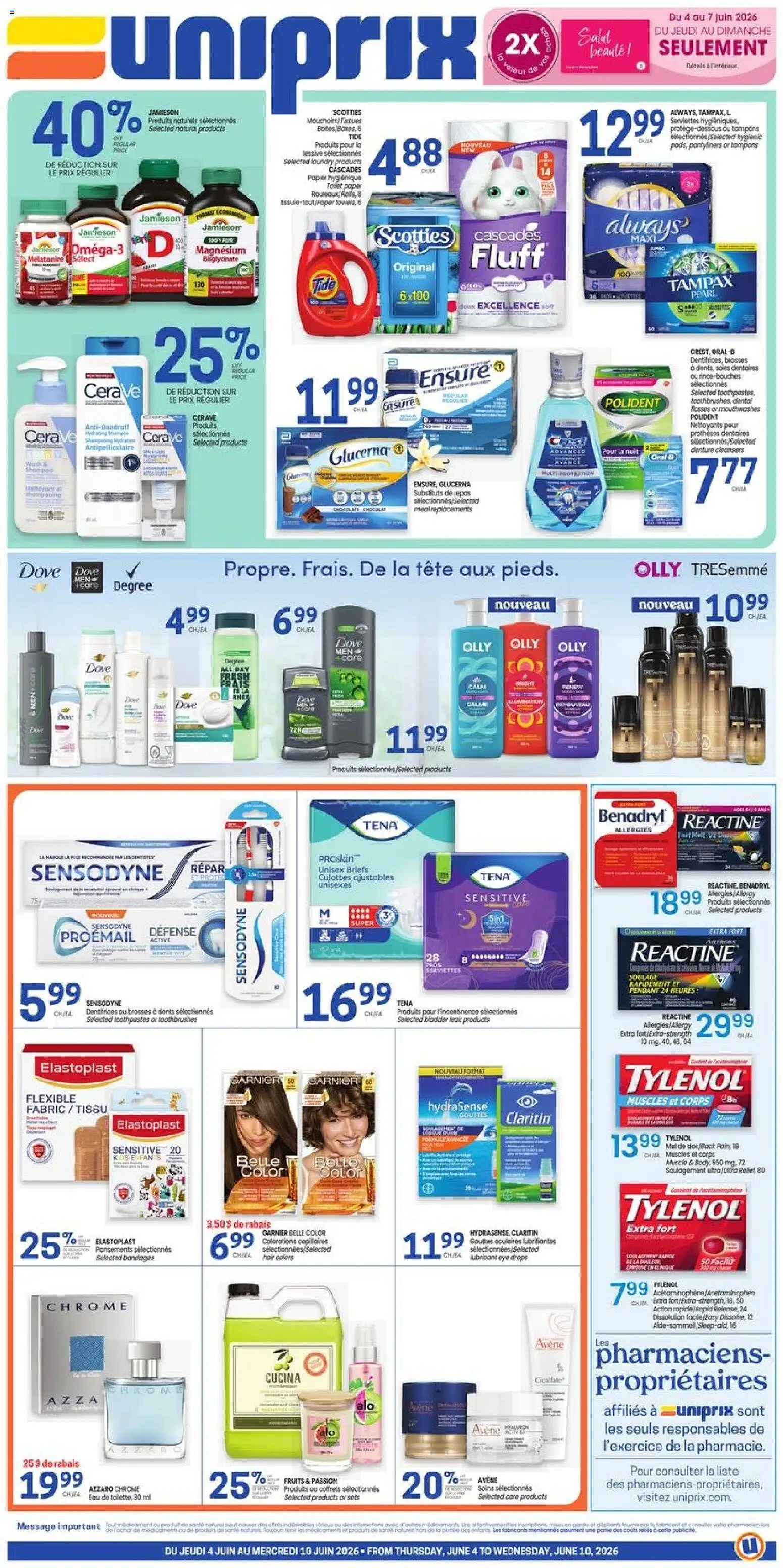 Preview of leaflet Uniprix weekly flyer / circulaire from shop Uniprix is valid from Jun 04, 2026