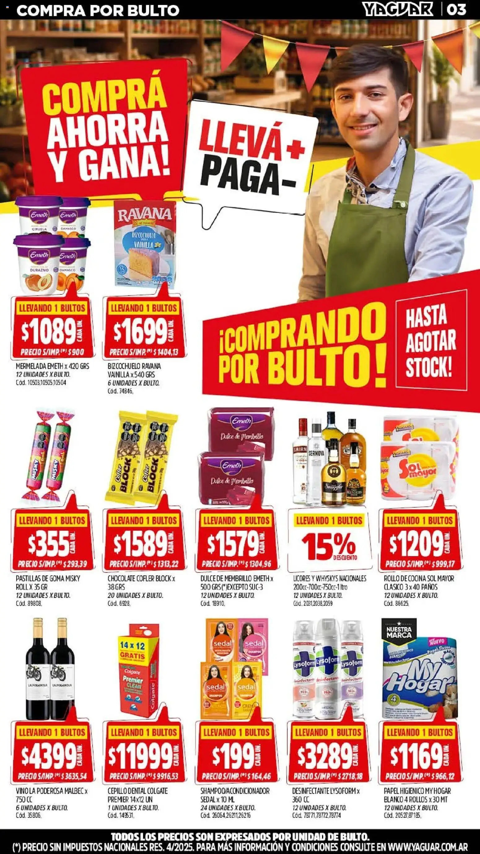 Vista previa del folleto de la tienda Yaguar válido desde el 28/09/2026 - Cocina, Chocolate, Durazno, Damasco, Papel higiénico, Cepillo, Dulce, Desinfectante