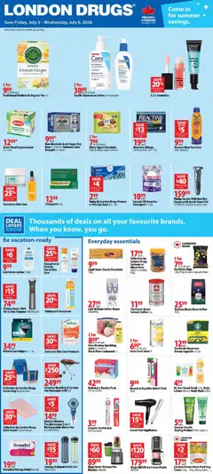 Un aperçu du dépliant London Drugs weekly flyer / circulaire du magasin London Drugs est valide à partir 3 juill. 2026