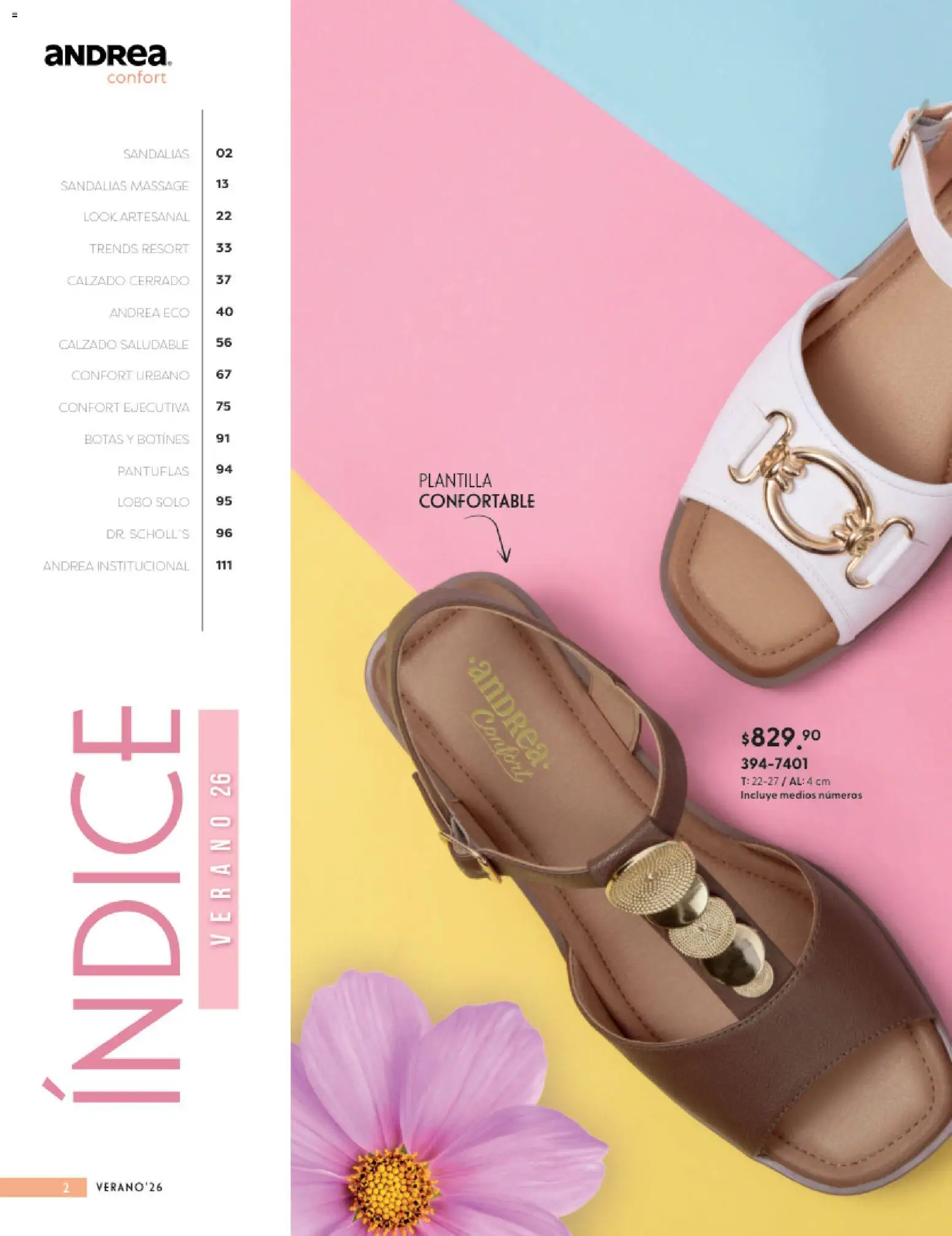 Vista previa las ofertas de la tienda Andrea - Andrea catálogo Calzado Confort desde el 24/05/2026 - Botas, Pantuflas, Sandalias, Botines