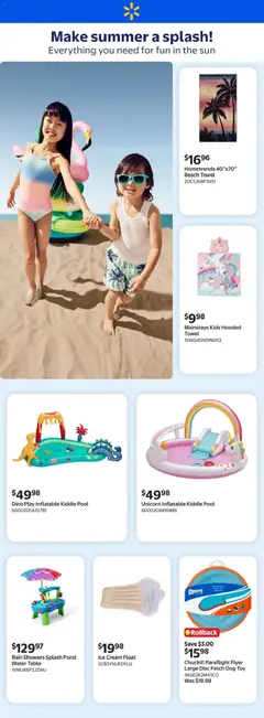 Preview of leaflet Walmart flyer - Make summer a splash! from shop Walmart is valid from Jun 04, 2026