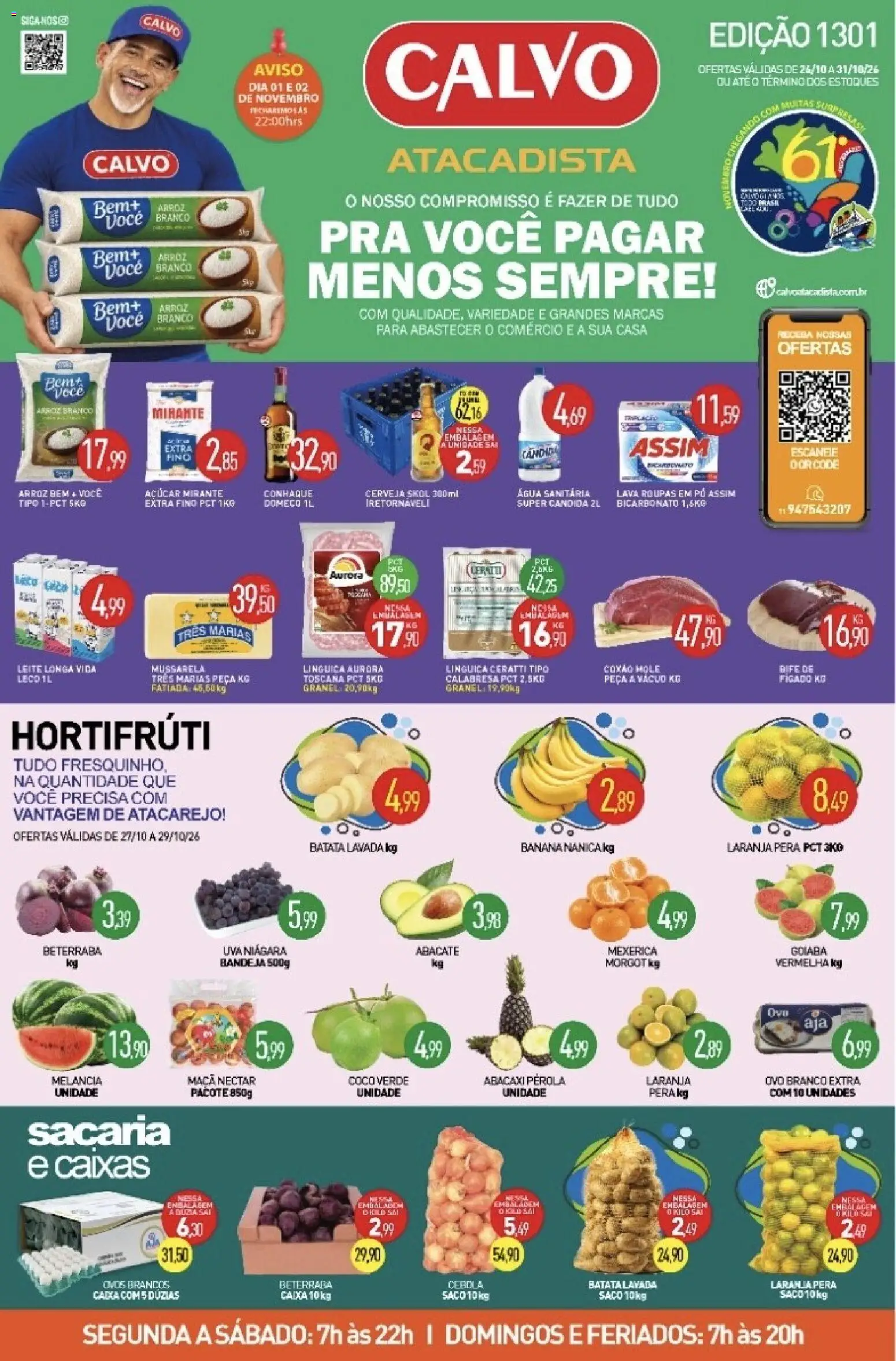 Pré-Visualização do folheto "Calvo Atacadista - Ofertas da semana" da loja Calvo Atacadista válido a partir de 26/10/2026
