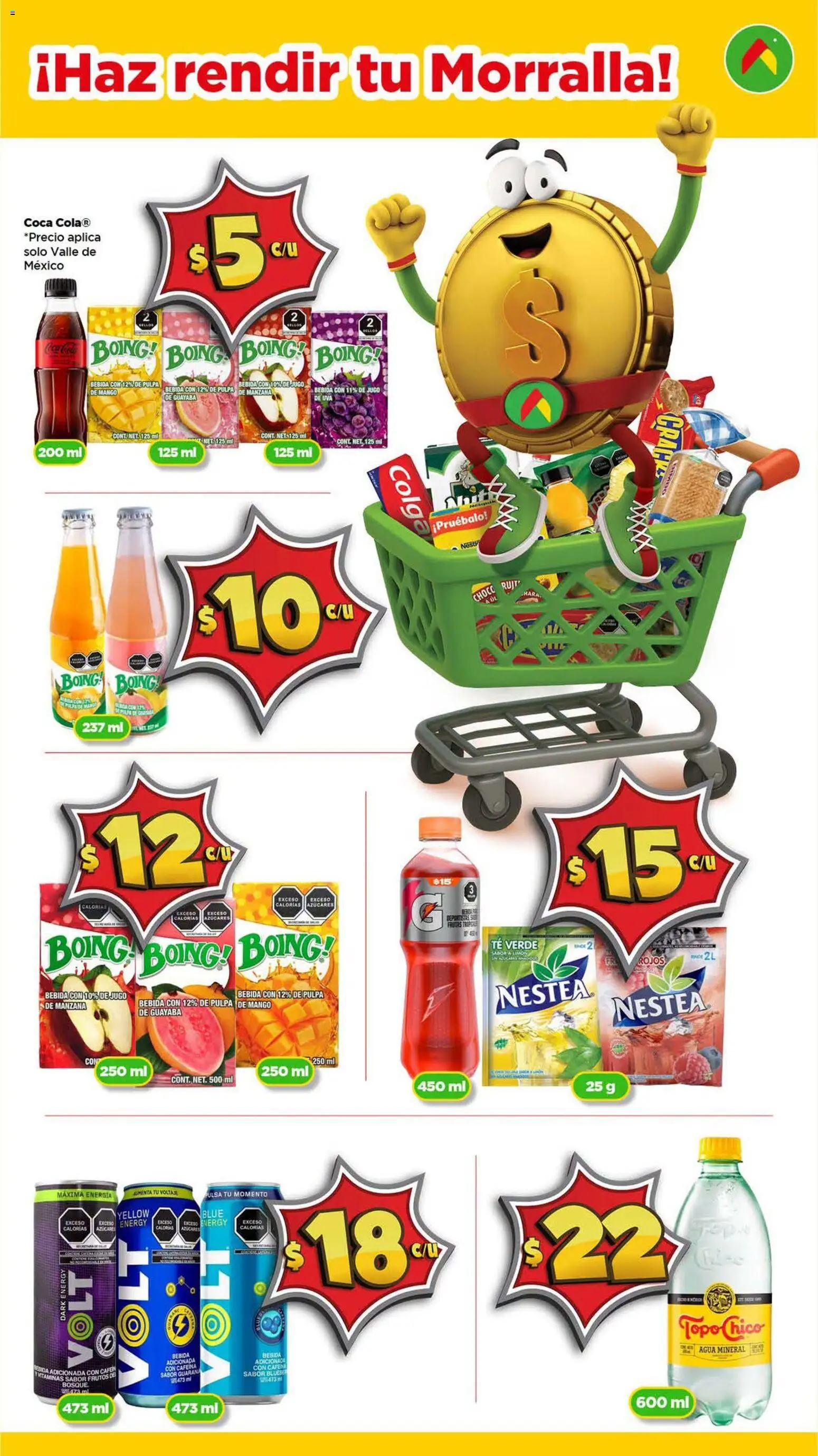 Vista previa las ofertas de la tienda Bodega Aurrerá - Bodega Aurrerá folleto Morralla desde el 17/09/2026 - Agua, Mango, Té, Manzana, Jugo, Uva, Agua mineral, Té verde