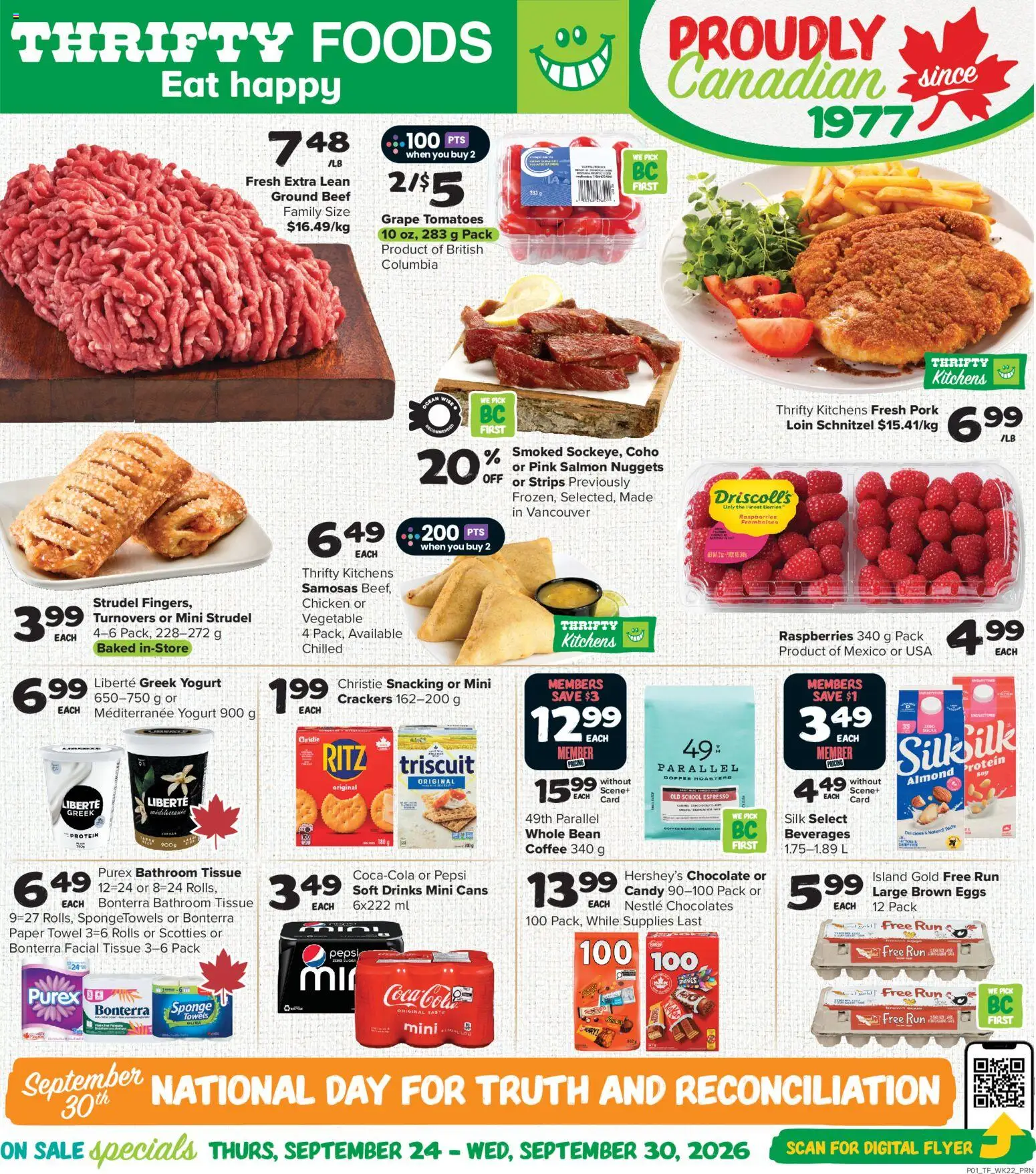Preview of leaflet Thrifty Foods weekly flyer / circulaire from shop Thrifty Foods is valid from Sep 24, 2026