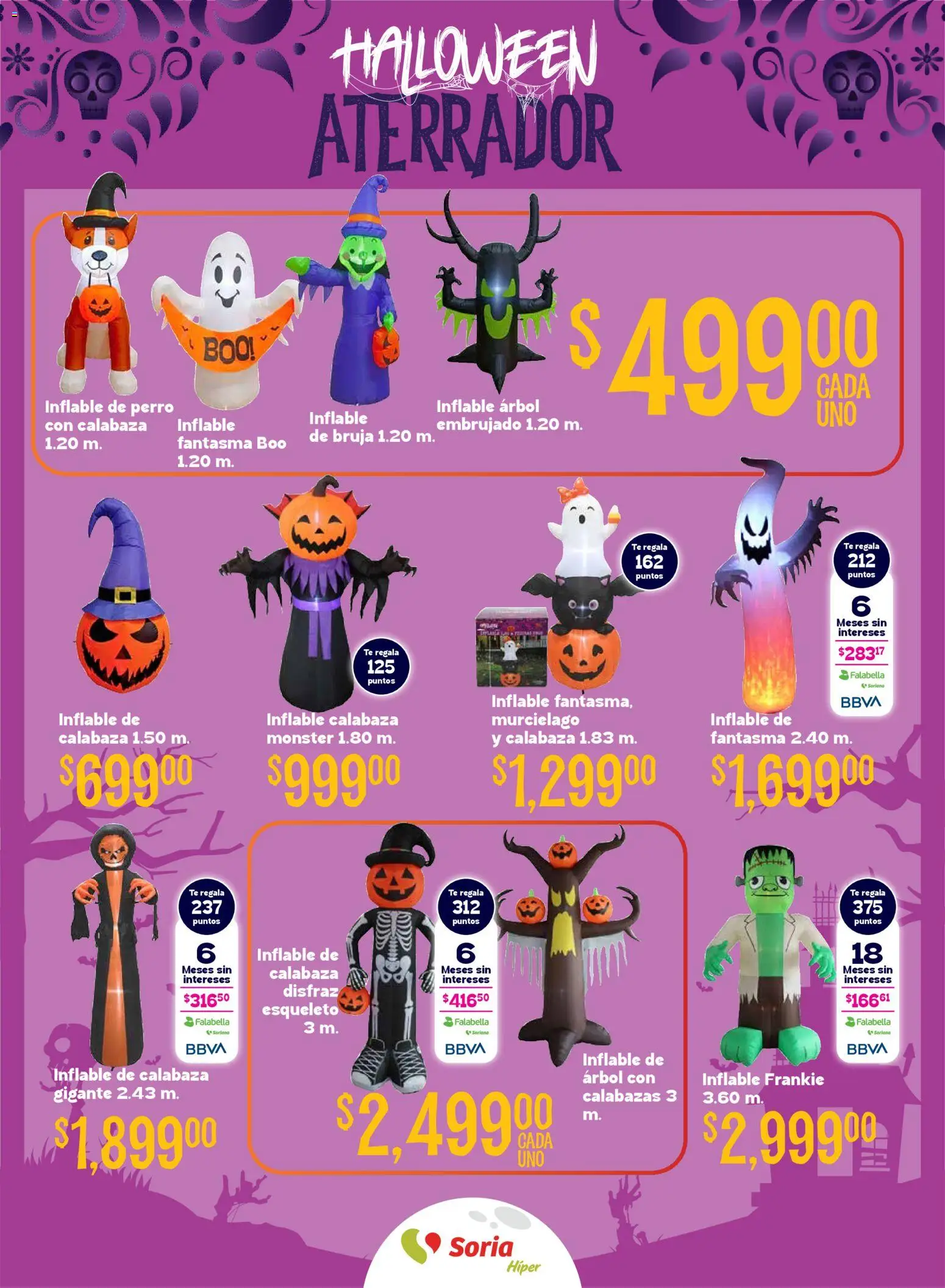 Vista previa las ofertas de la tienda Soriana - Soriana Halloween y Día de muertos Híper Nacional desde el 08/09/2026 