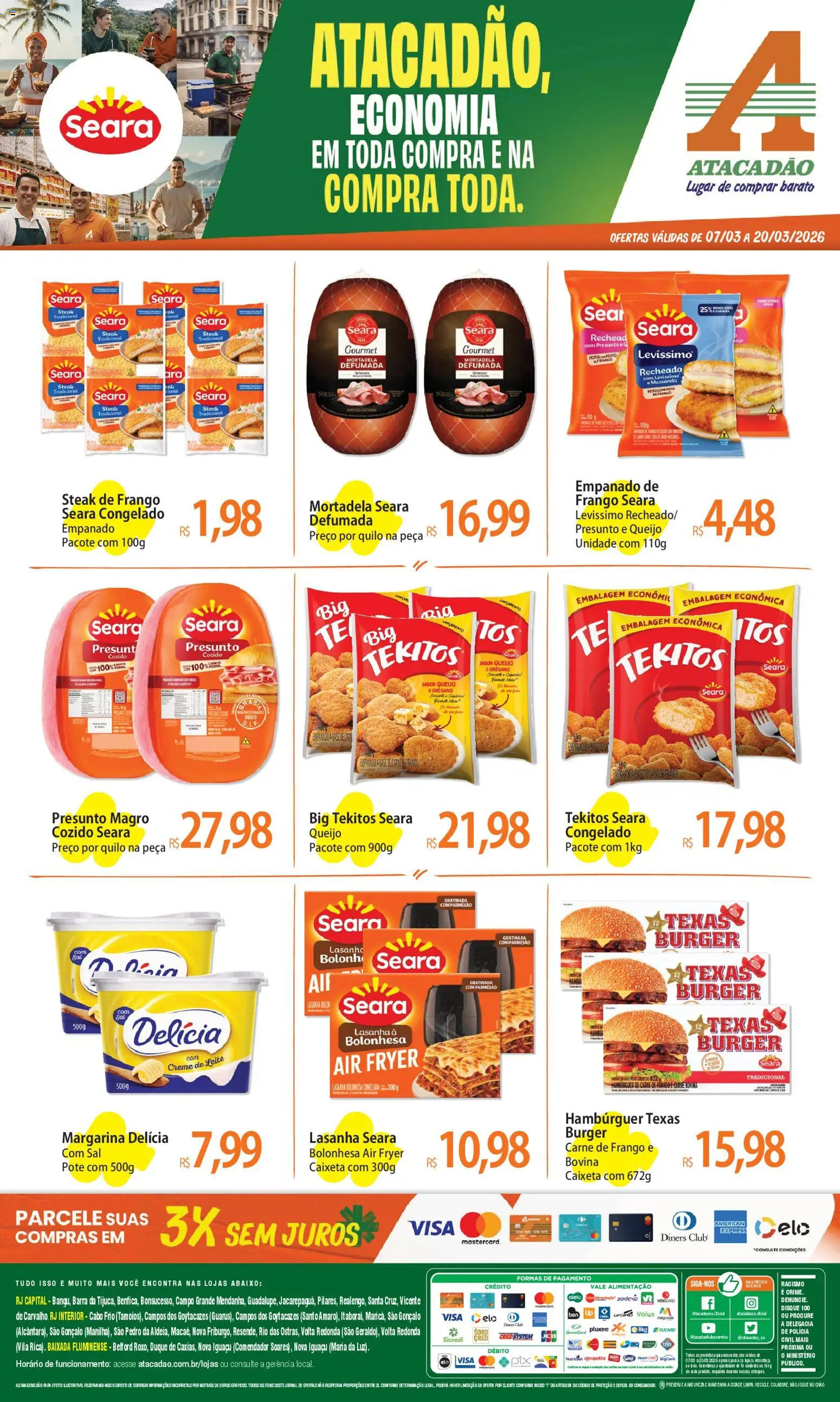 Pré-Visualização do folheto "Atacadão ofertas - RJ" da loja Atacadão válido a partir de 07/03/2026