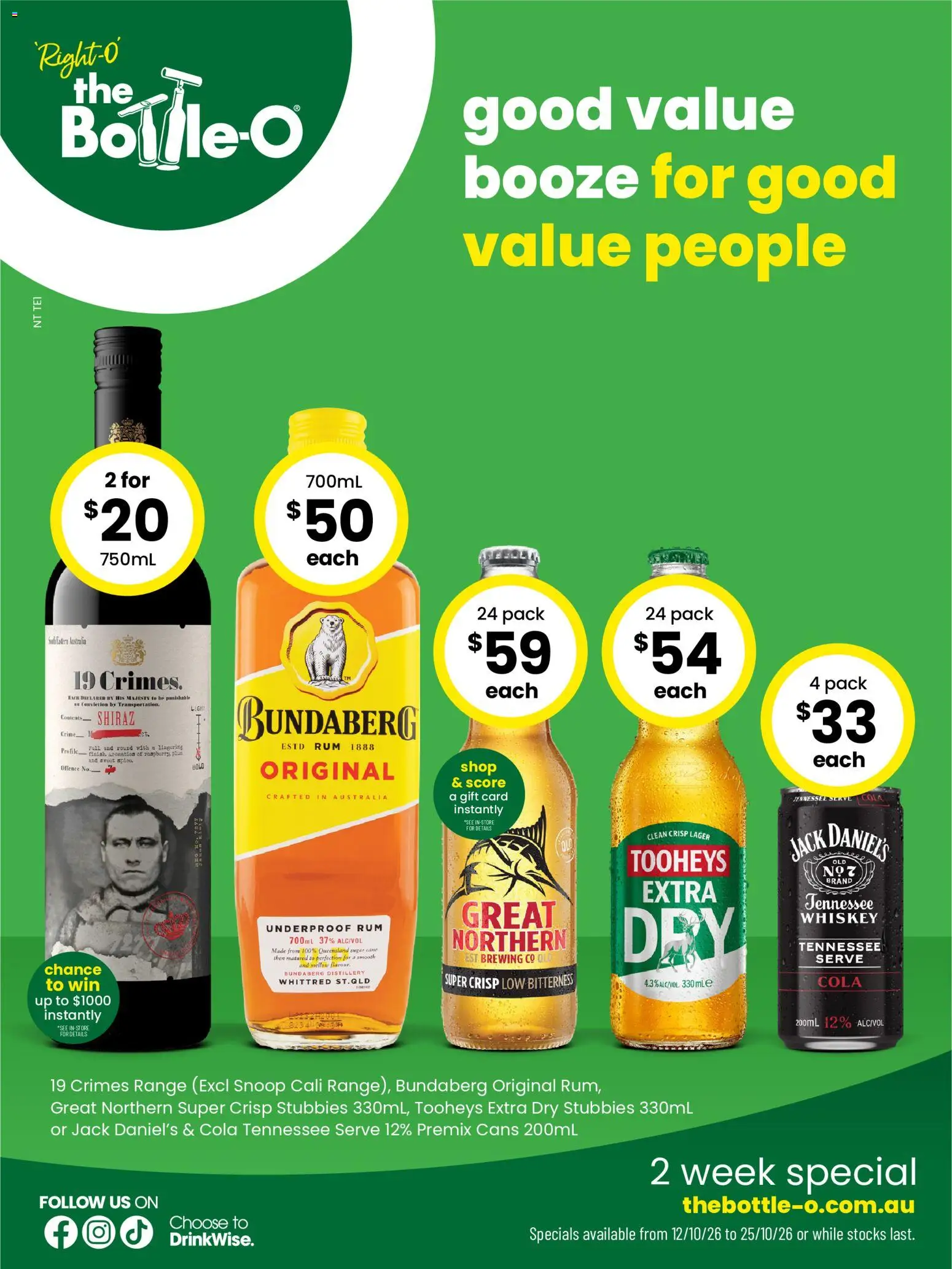 Preview of catalogue The Bottle-O catalogue from shop The Bottle-O valid 12/10/2026