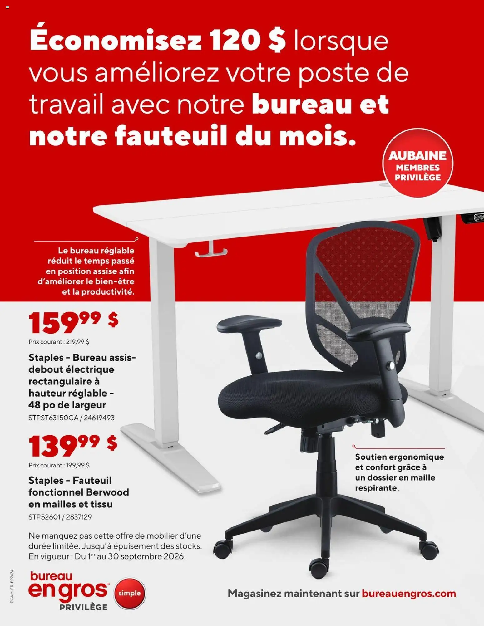 Preview of leaflet Staples circulaire - Entreprises from shop Staples is valid from Sep 01, 2026