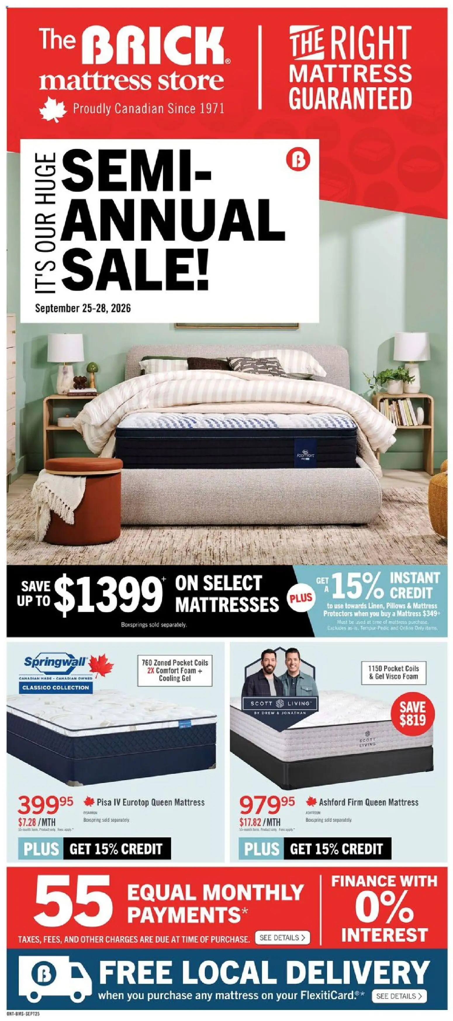 Preview of leaflet The Brick - Brick Mattress Store from shop The Brick is valid from Sep 25, 2026