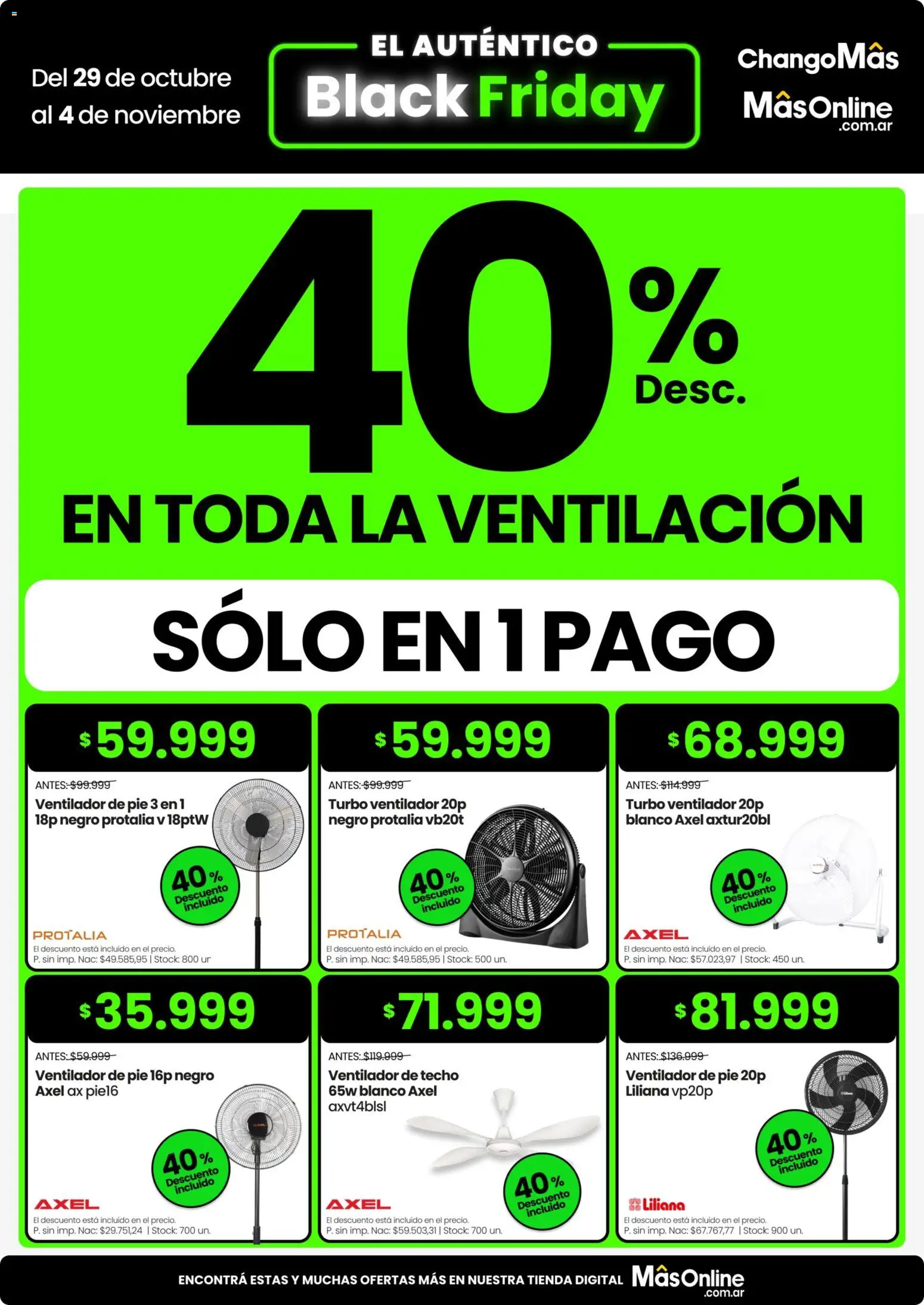 Vista previa del folleto de la tienda Changomas válido desde el 29/10/2026 