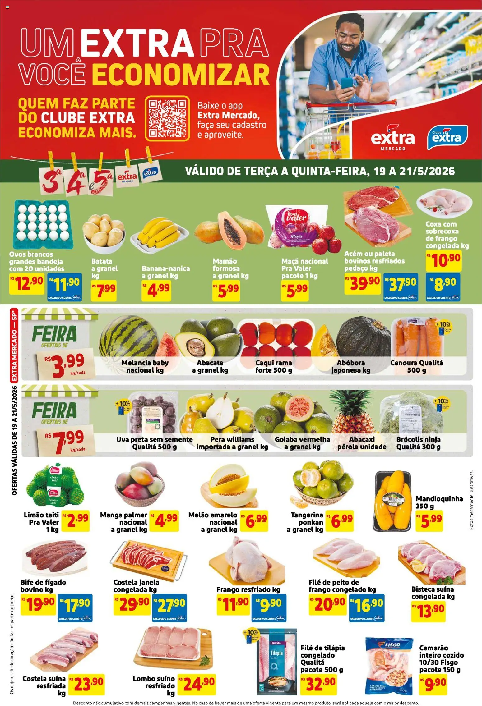 Pré-Visualização do folheto "Extra ofertas de Mercado Terça e Quinta" da loja Extra válido a partir de 19/05/2026