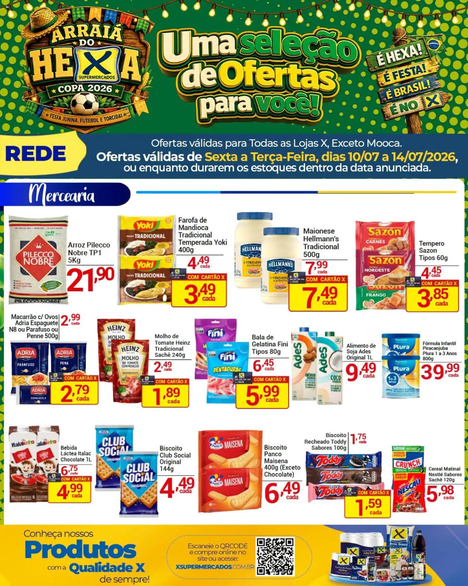 Pré-Visualização do folheto "X Supermercados - Ofertas da semana" da loja X Supermercados válido a partir de 10/07/2026