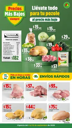 Vista previa las ofertas de la tienda Bodega Aurrerá - Bodega Aurrerá folleto Precio más bajo siempre desde el 04/09/2026 