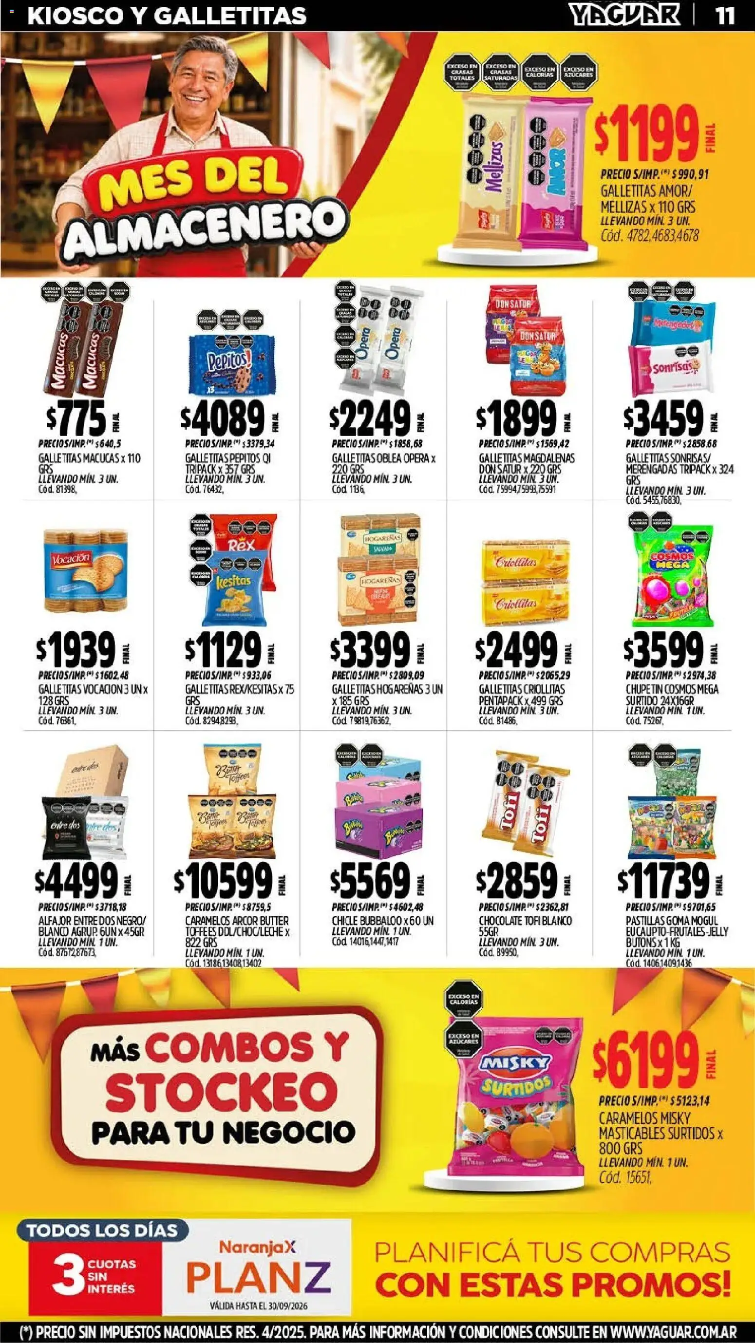 Vista previa del folleto de la tienda Yaguar válido desde el 28/09/2026 - Chocolate, Alfajor, Galletitas, Chicle