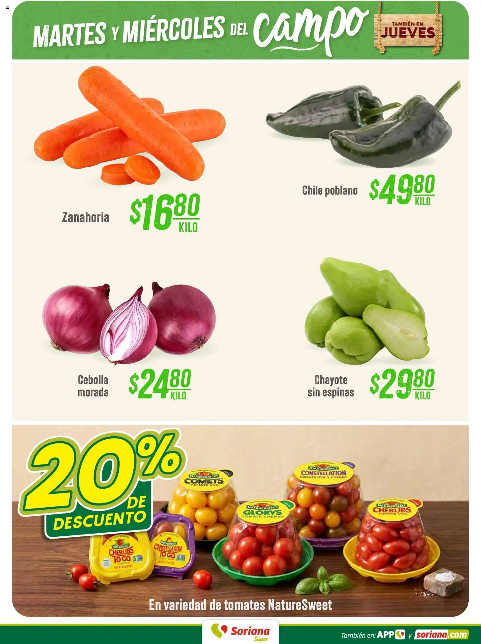 Vista previa las ofertas de la tienda Soriana - Soriana Martes y Miércoles del Campo Súper: Tamaulipas (excepto Cd. Victoria y Tampico) desde el 04/08/2026 