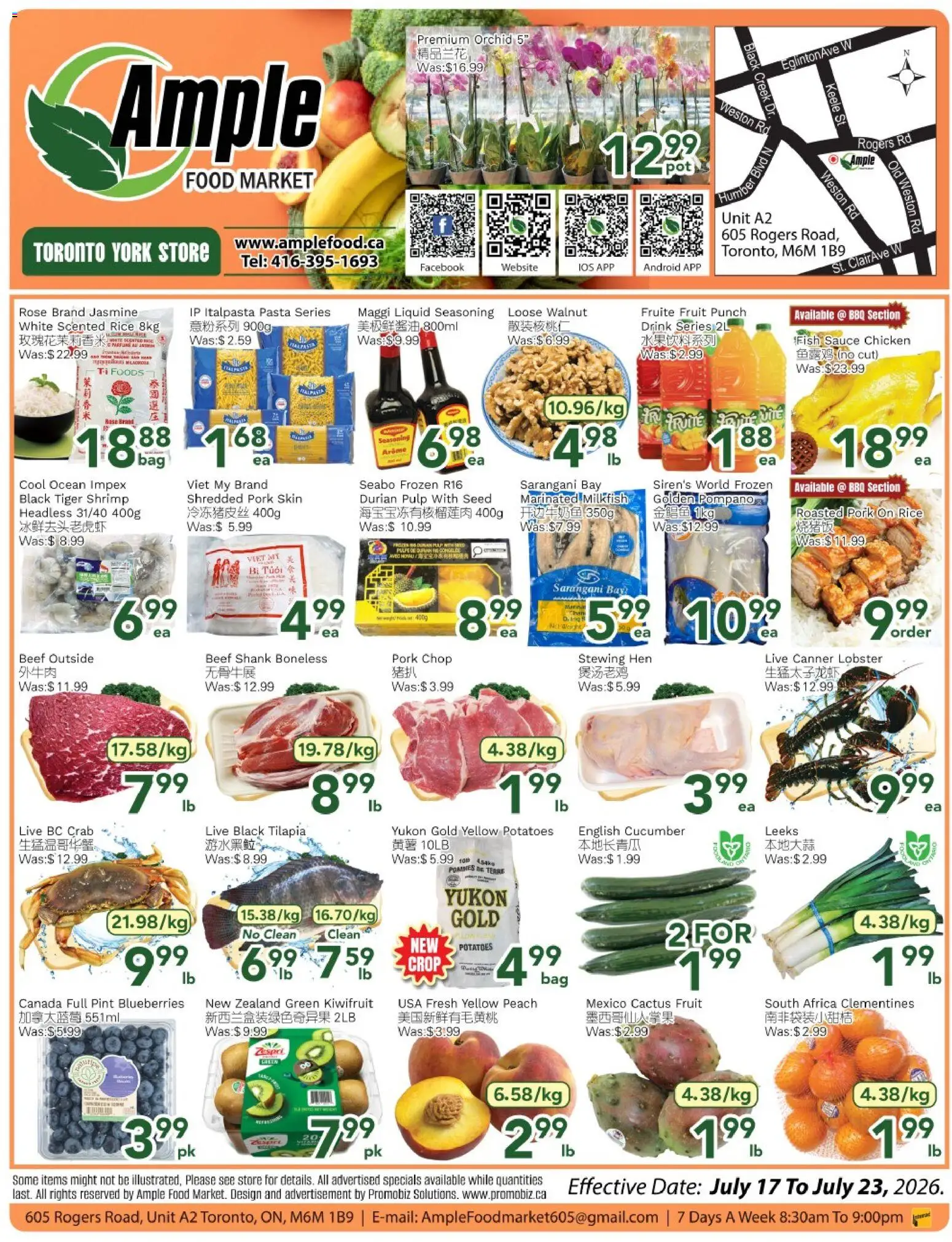 Preview of leaflet Ample Food Market weekly flyer Toronto York from shop Ample Food Market is valid from Jul 17, 2026