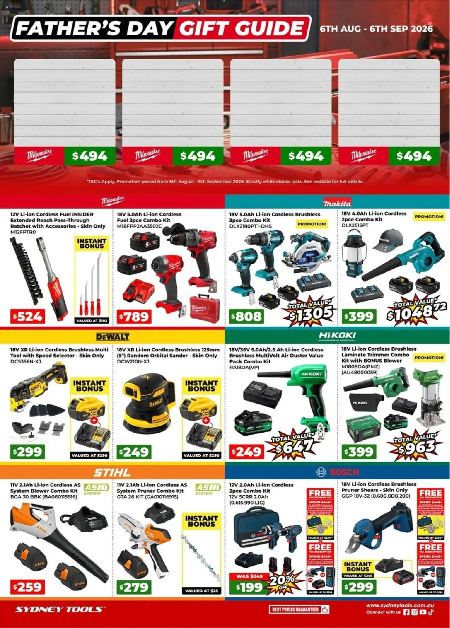 Preview of catalogue Sydney Tools catalogue from shop Sydney Tools valid 06/08/2026 - Accessories, Tools