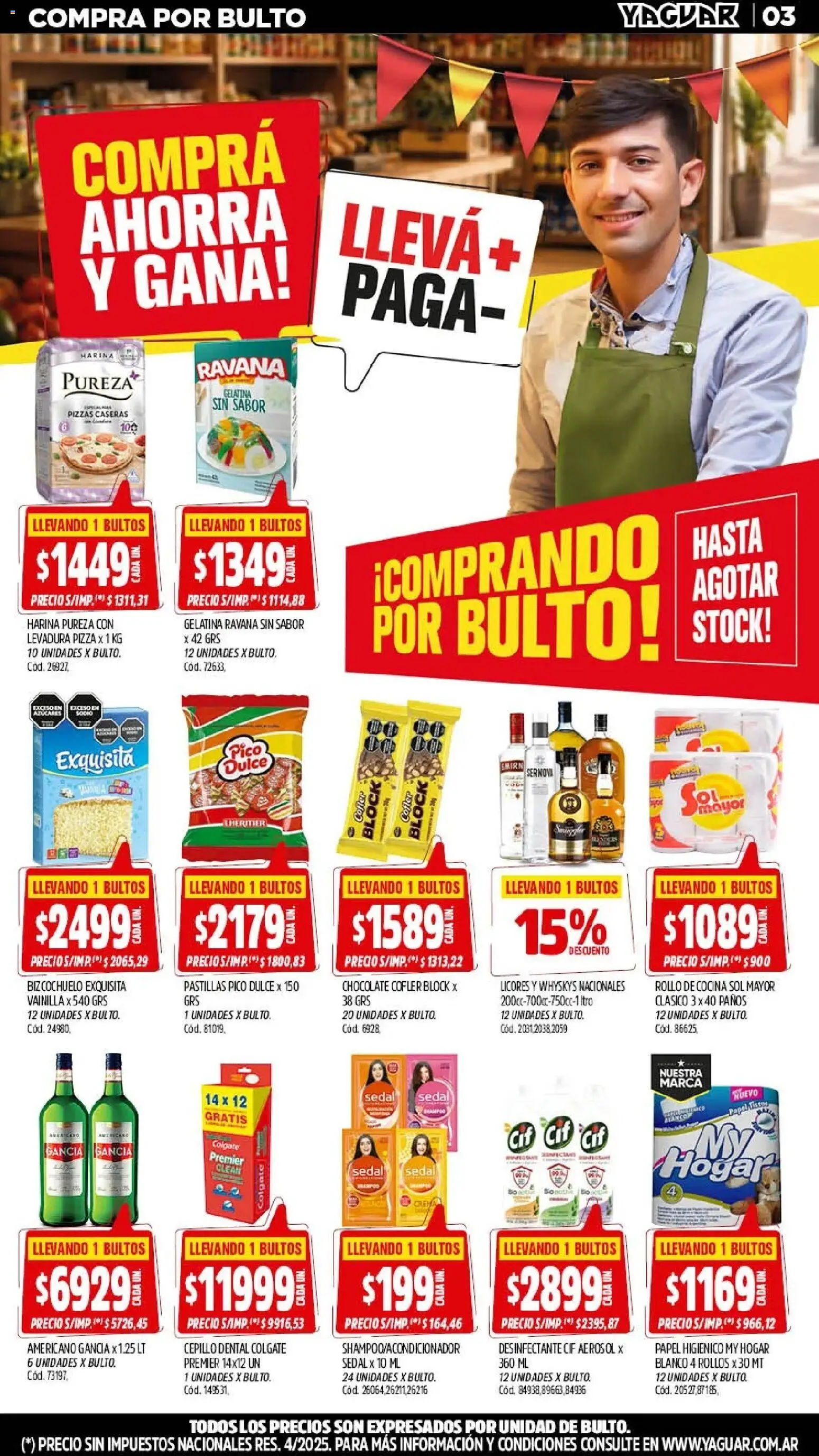Vista previa del folleto de la tienda Yaguar válido desde el 28/09/2026 - Cocina, Chocolate, Gelatina, Vainilla, Levadura, Cepillo, Dulce, Desinfectante