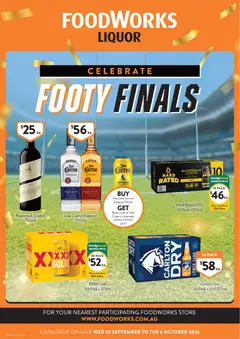 Preview of catalogue Foodworks catalogue Liquor VIC from shop Foodworks valid 23/09/2026