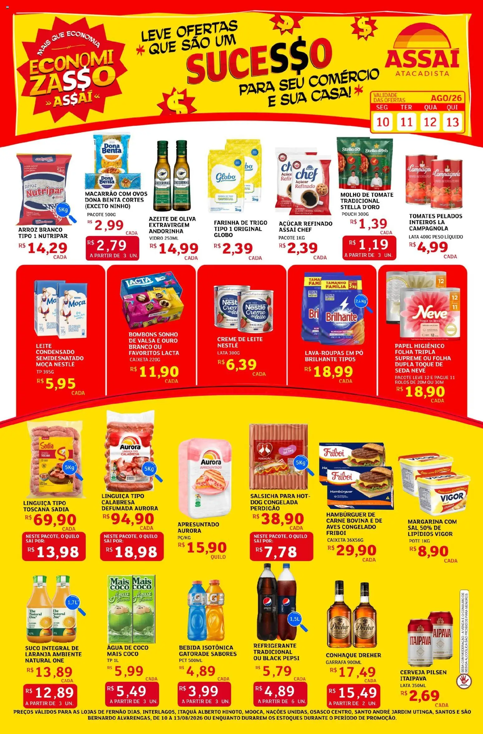 Pré-Visualização do folheto "Assaí Atacadista ofertas - SP" da loja Assaí Atacadista válido a partir de 10/08/2026