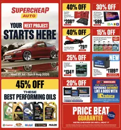 Preview of catalogue Supercheap Auto catalogue from shop Supercheap Auto valid 22 Jul 2026
