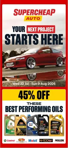 Preview of catalogue Supercheap Auto catalogue from shop Supercheap Auto valid 22 Jul 2026