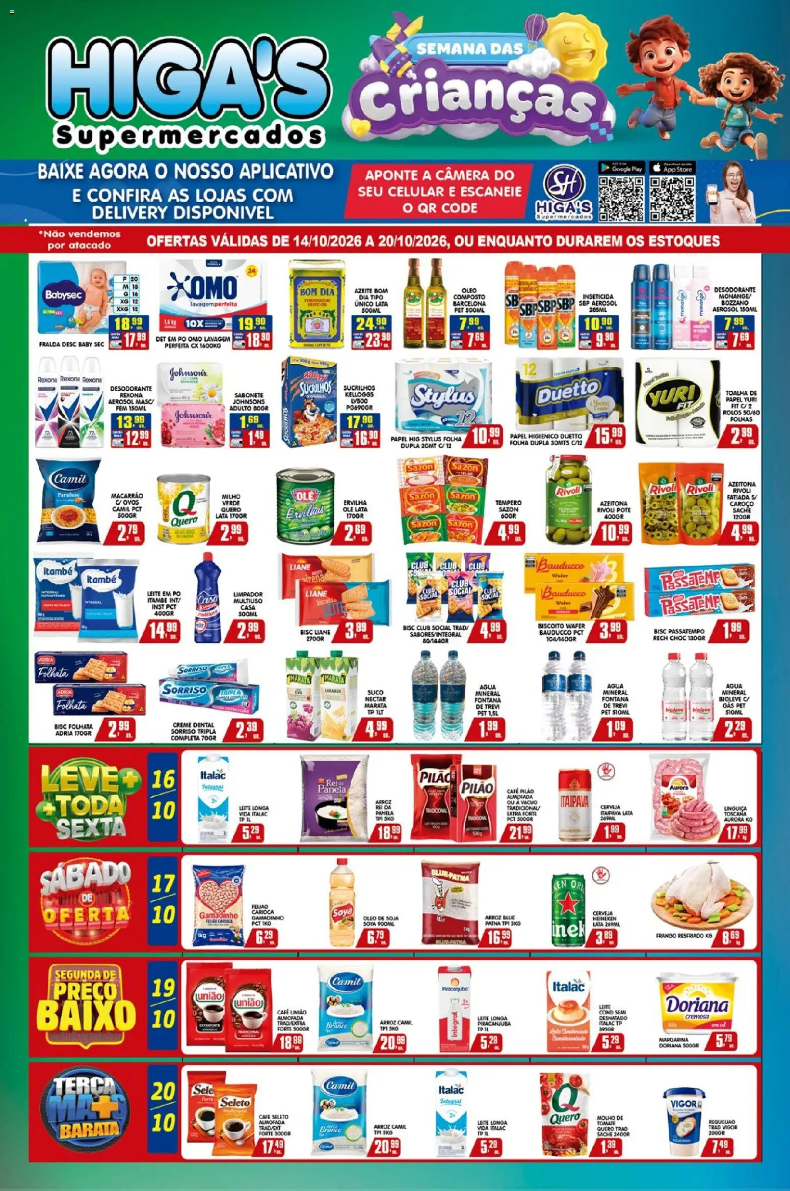 Pré-Visualização do folheto "Higa's Supermercado - Ofertas da semana" da loja Higa's Supermercado válido a partir de 14/10/2026