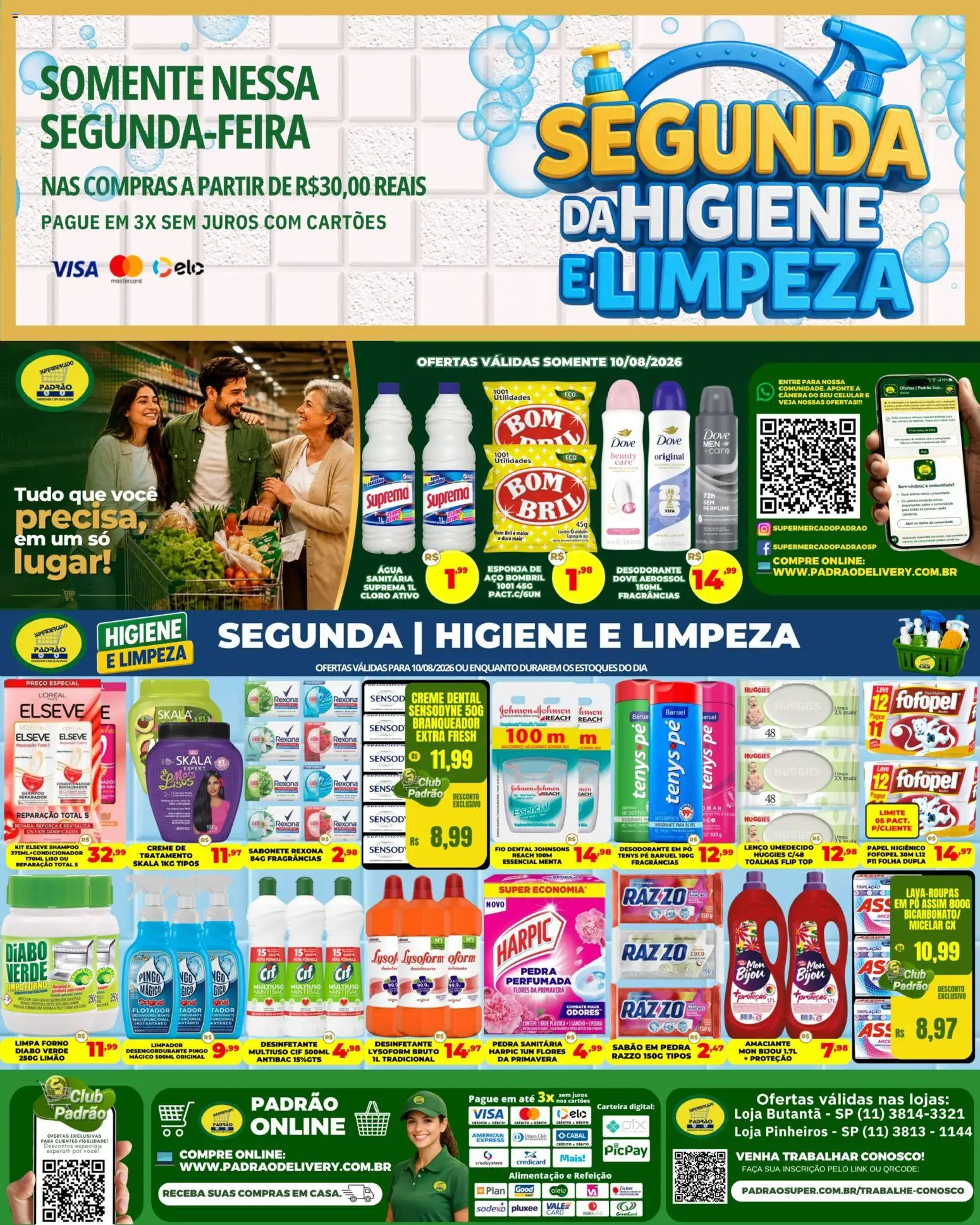 Pré-Visualização do folheto "Supermercado Padrão ofertas Higiene e Limpeza" da loja Supermercado Padrão válido a partir de 10/08/2026