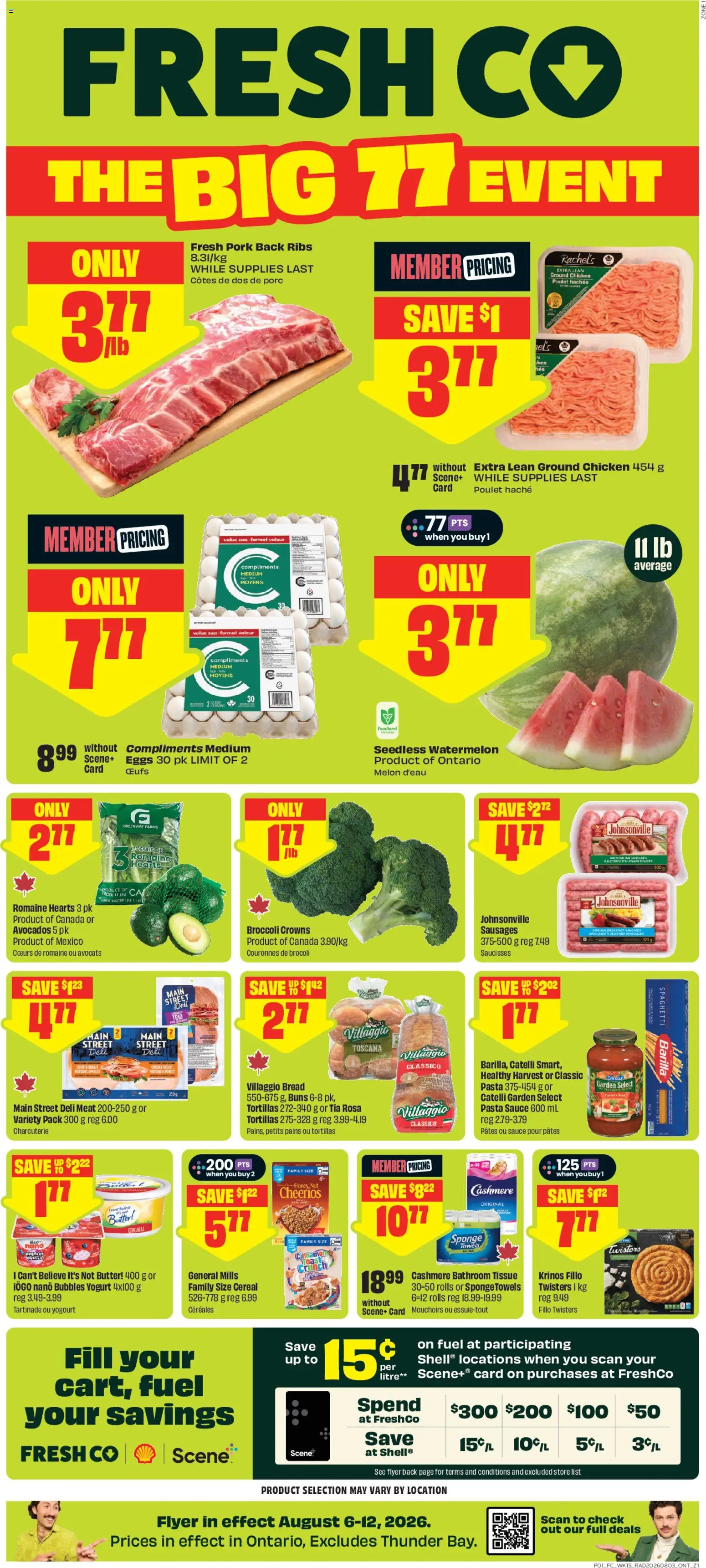 Preview of leaflet FreshCo weekly flyer / circulaire from shop FreshCo is valid from Aug 06, 2026