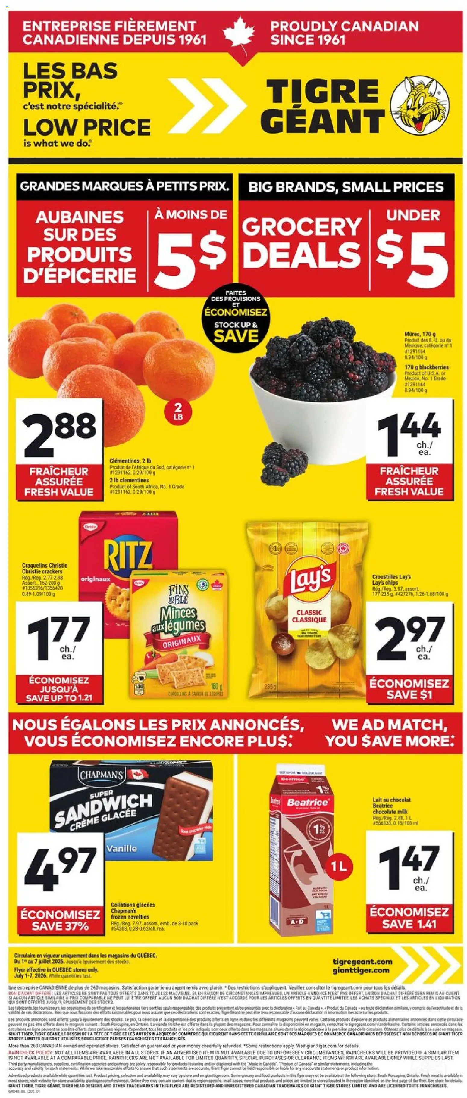Preview of leaflet Giant Tiger weekly flyer / circulaire from shop Giant Tiger is valid from Jul 01, 2026