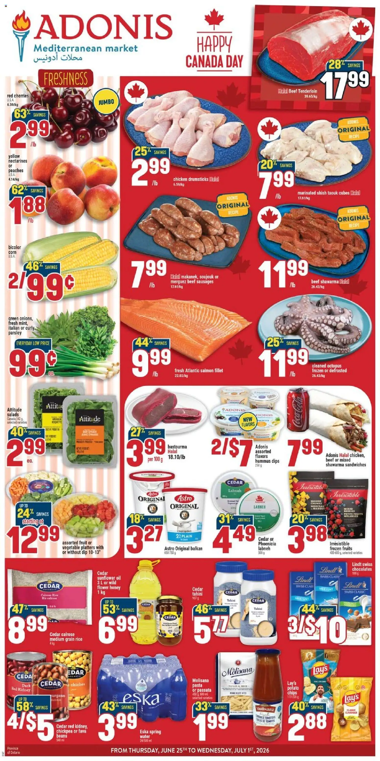 Preview of leaflet Adonis weekly flyer from shop Adonis is valid from Jun 25, 2026