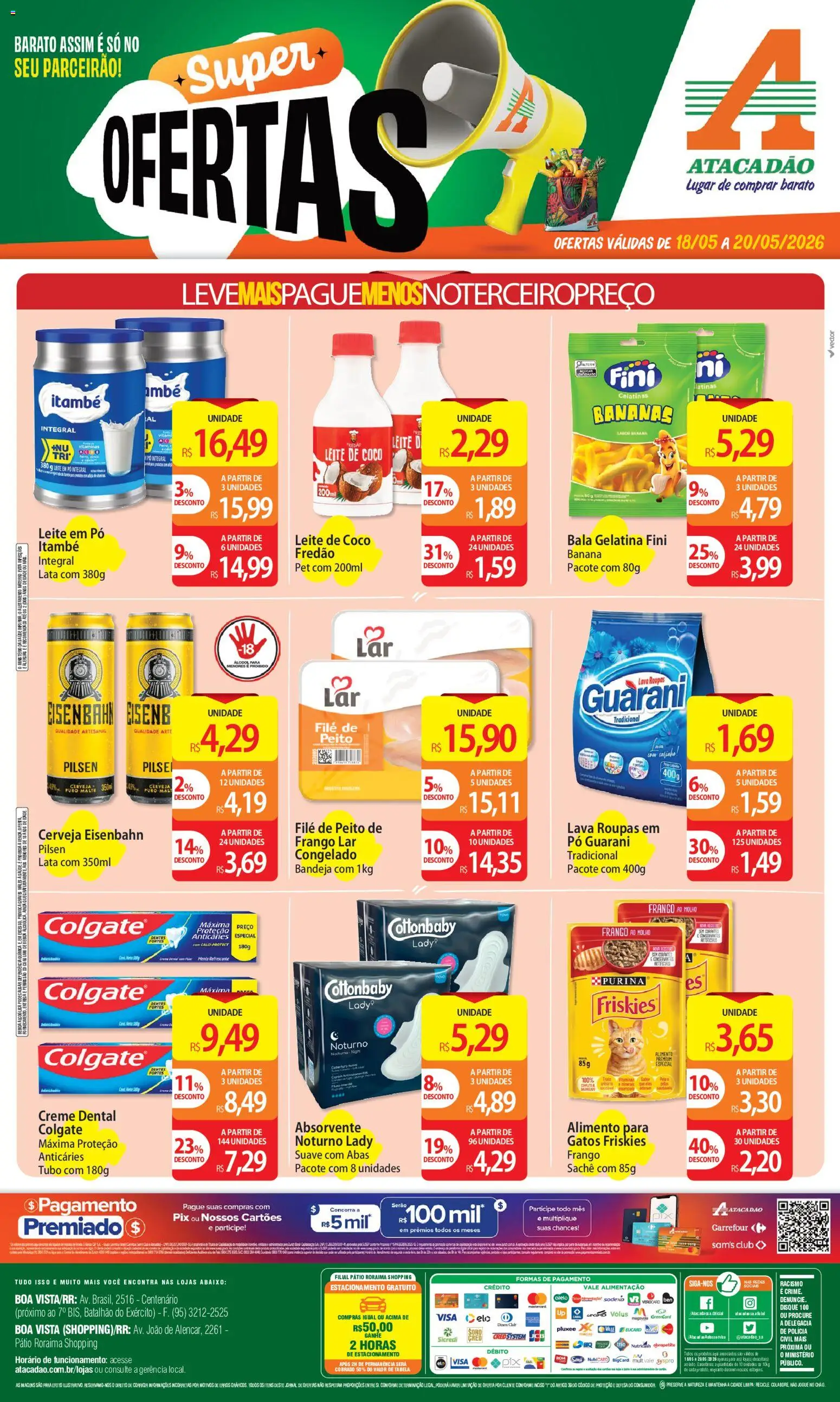 Pré-Visualização do folheto "Atacadão ofertas - RR" da loja Atacadão válido a partir de 18/05/2026